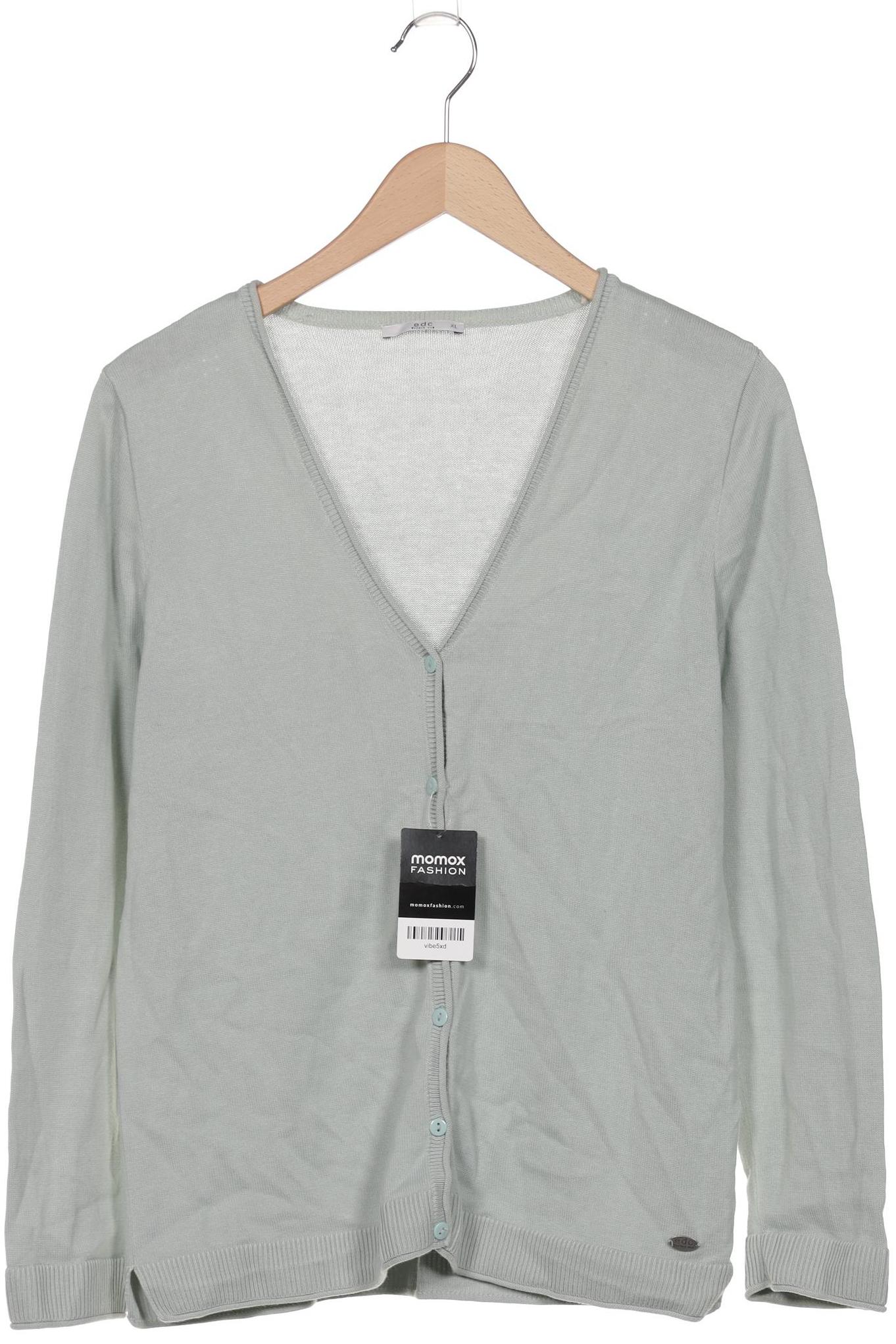 

edc by Esprit Damen Strickjacke, hellgrün, Gr. 44