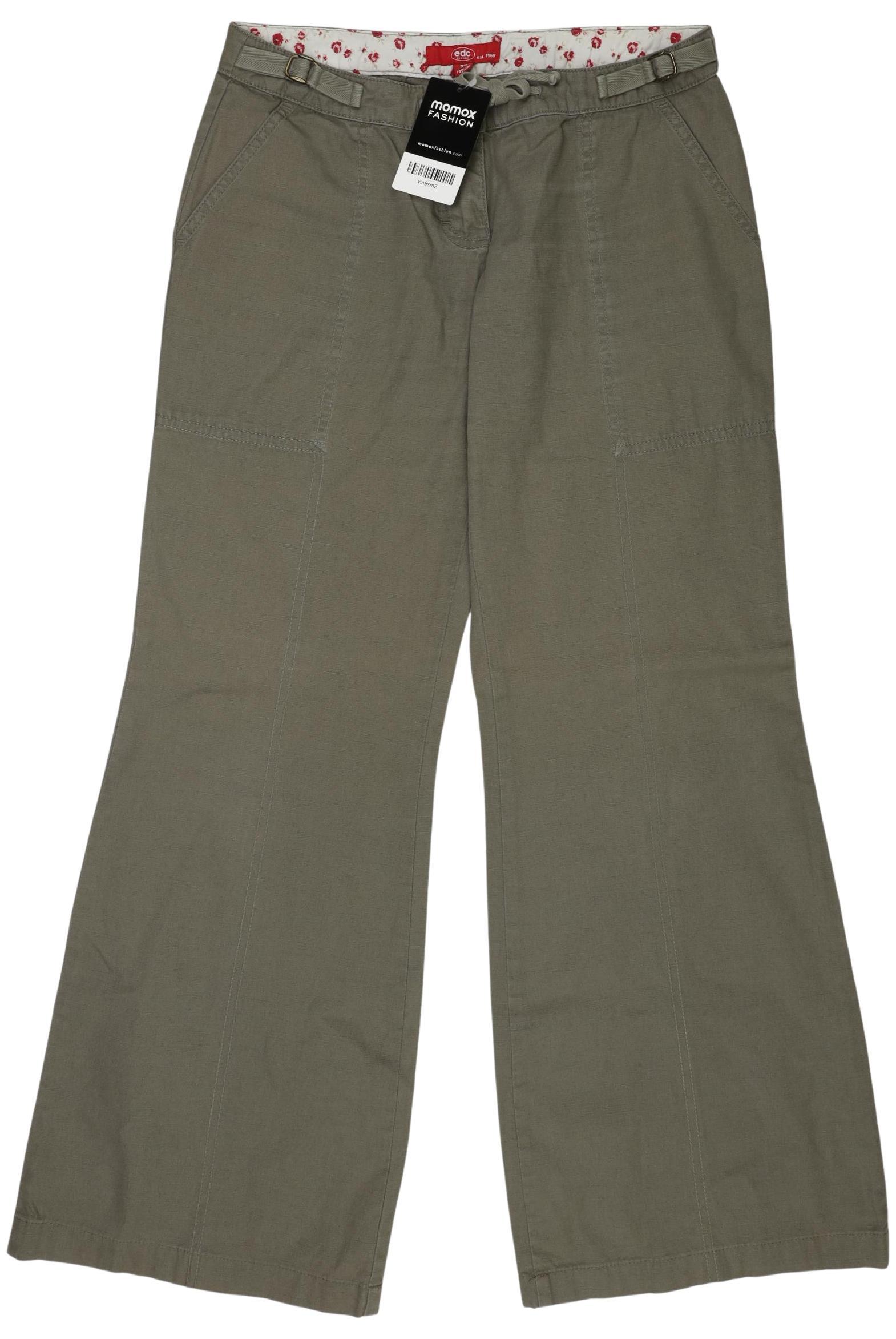 

edc by Esprit Damen Stoffhose, grün, Gr. 34