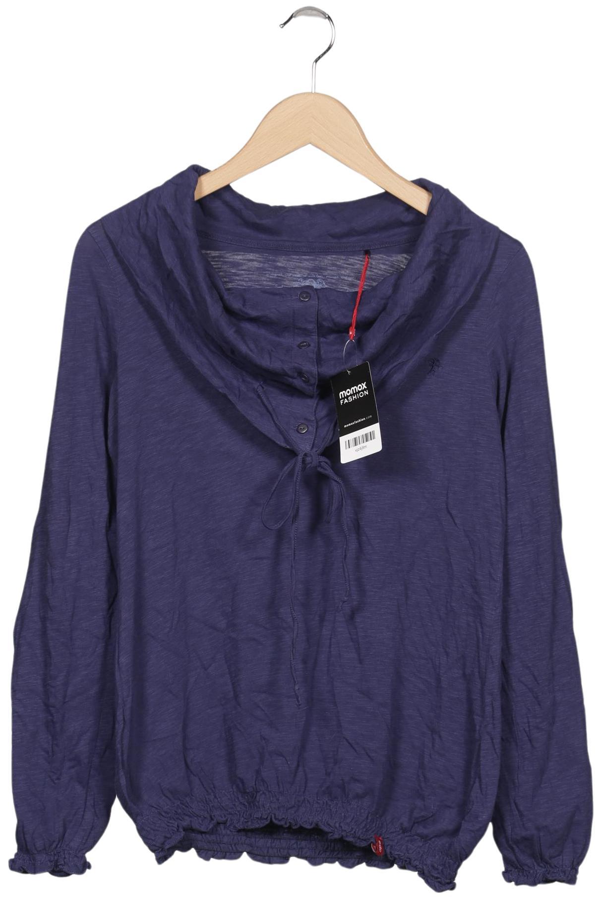 

edc by Esprit Damen Langarmshirt, marineblau, Gr. 38