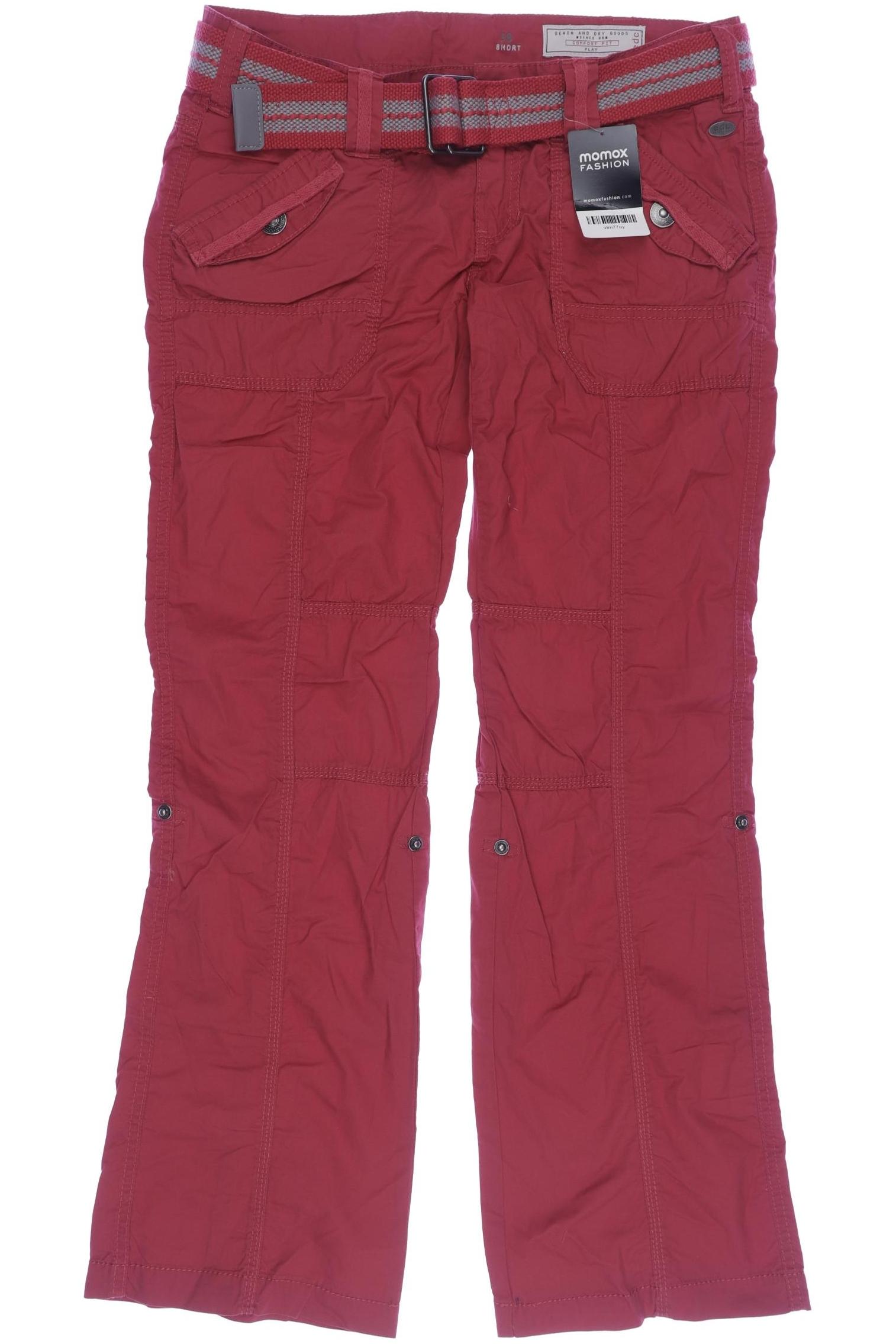 

edc by Esprit Damen Stoffhose, rot, Gr. 38