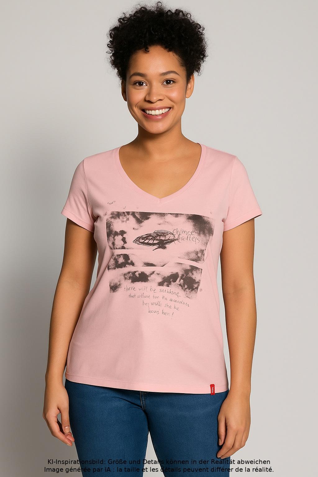 

edc by Esprit Damen T-Shirt, pink, Gr. 38