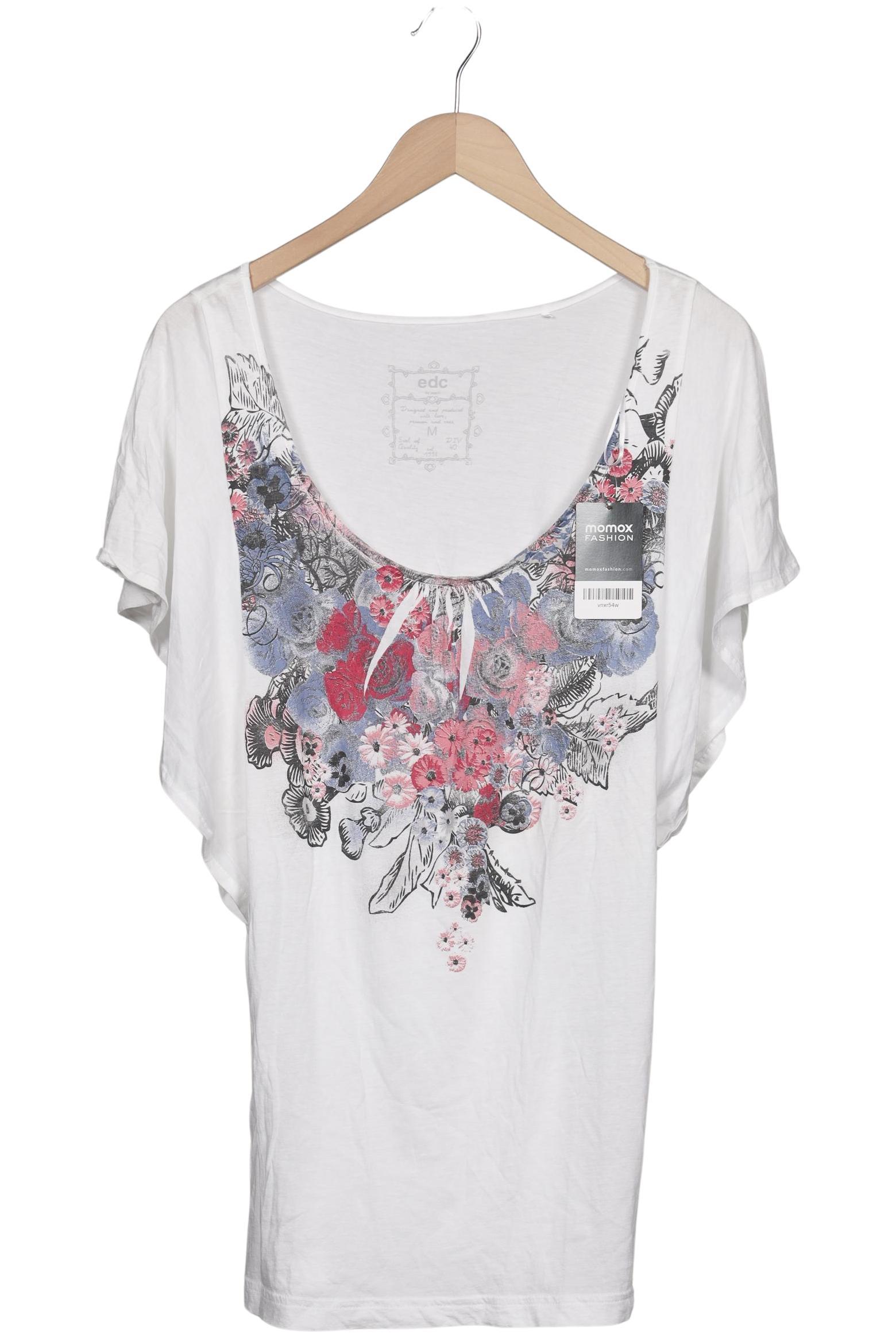 

edc by Esprit Damen T-Shirt, weiß, Gr. 38