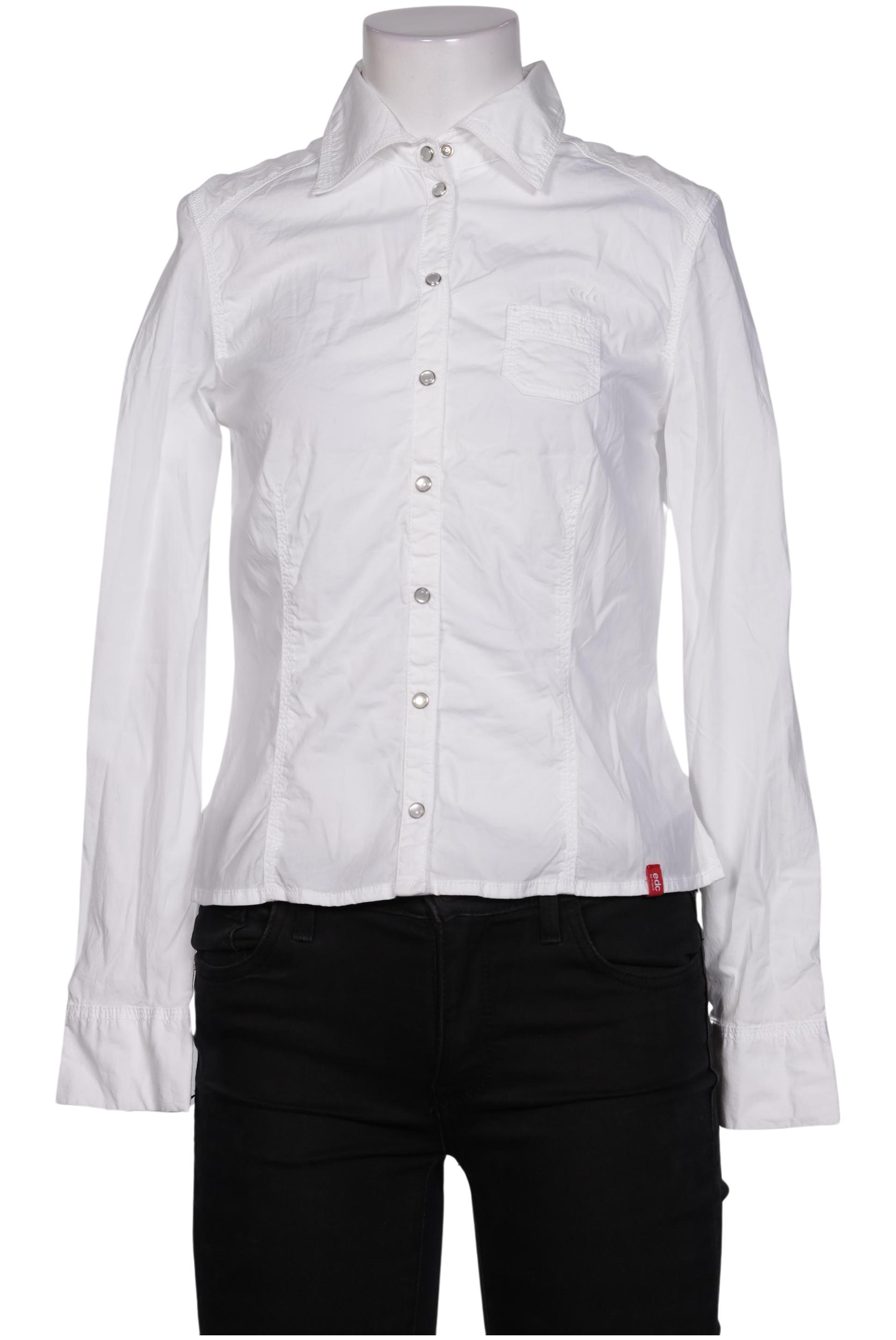 

edc by Esprit Damen Bluse, weiß, Gr. 34