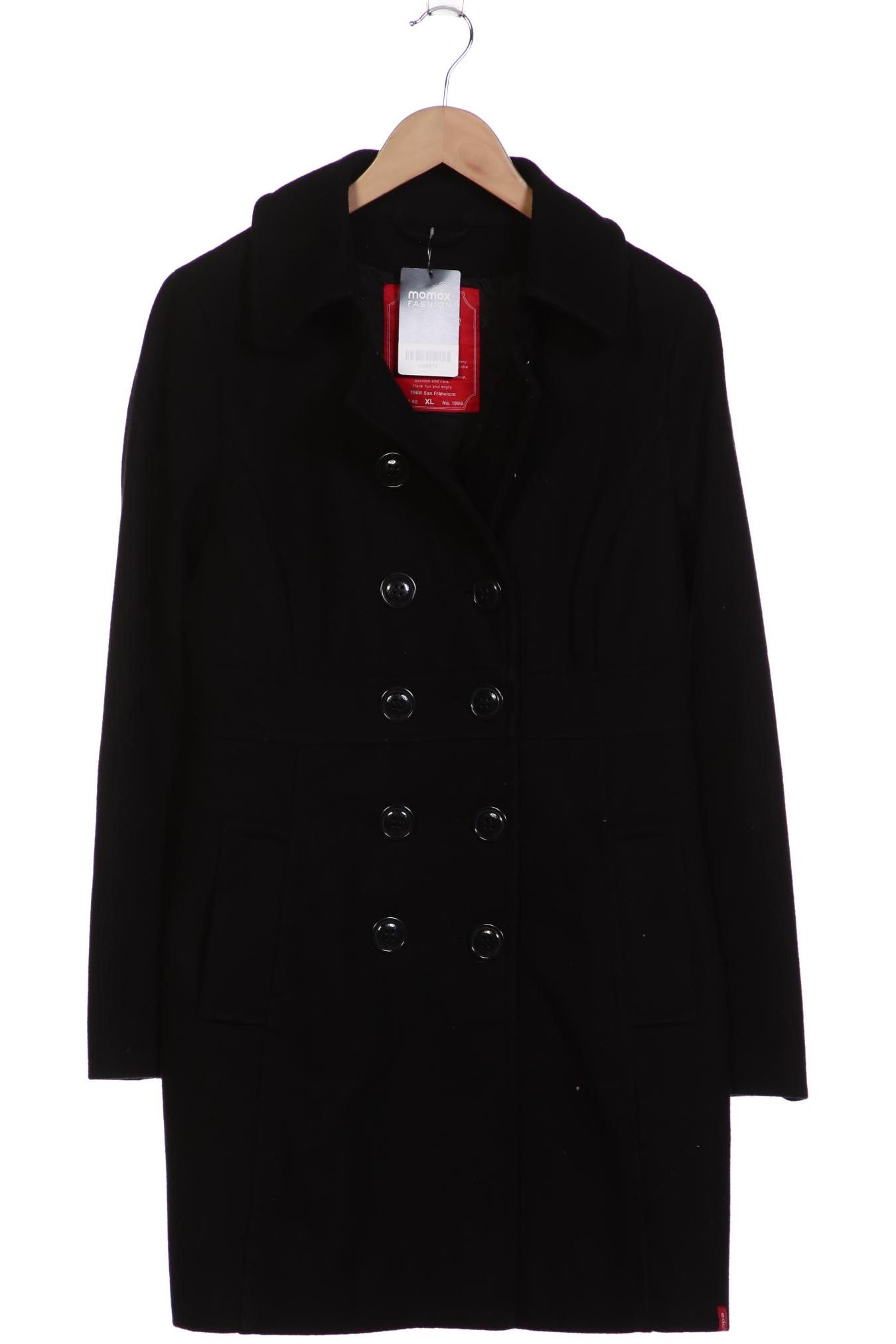 

edc by Esprit Damen Mantel, schwarz, Gr. 44