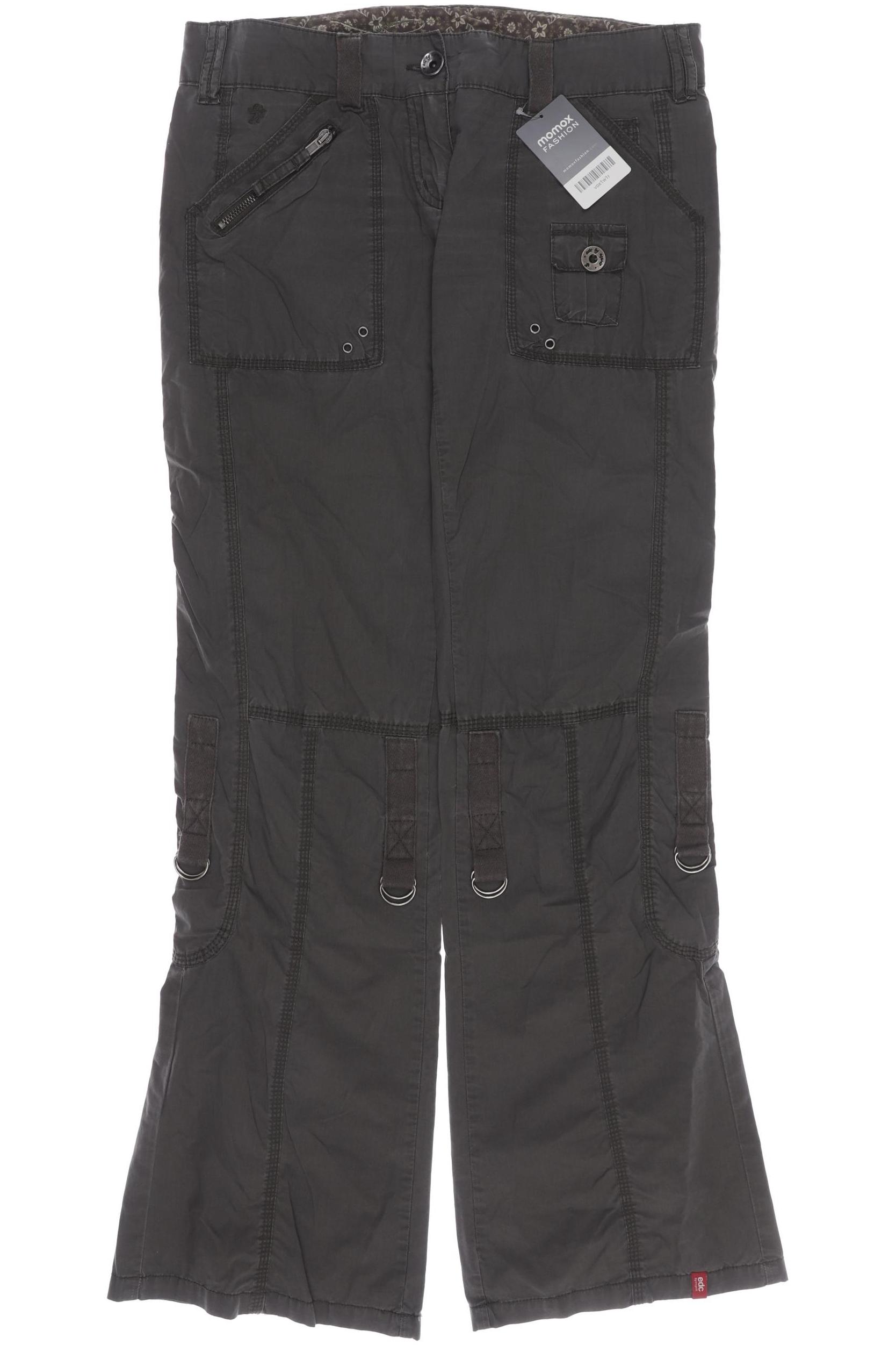 

edc by Esprit Damen Stoffhose, grau, Gr. 38