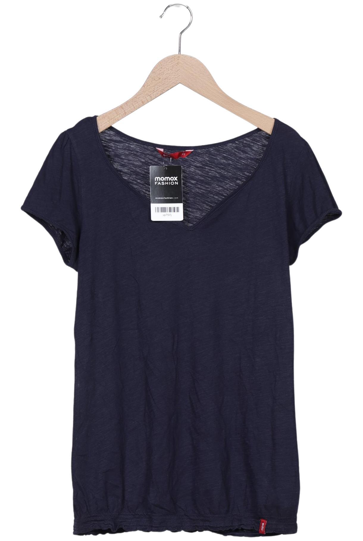 

edc by Esprit Damen T-Shirt, marineblau, Gr. 34