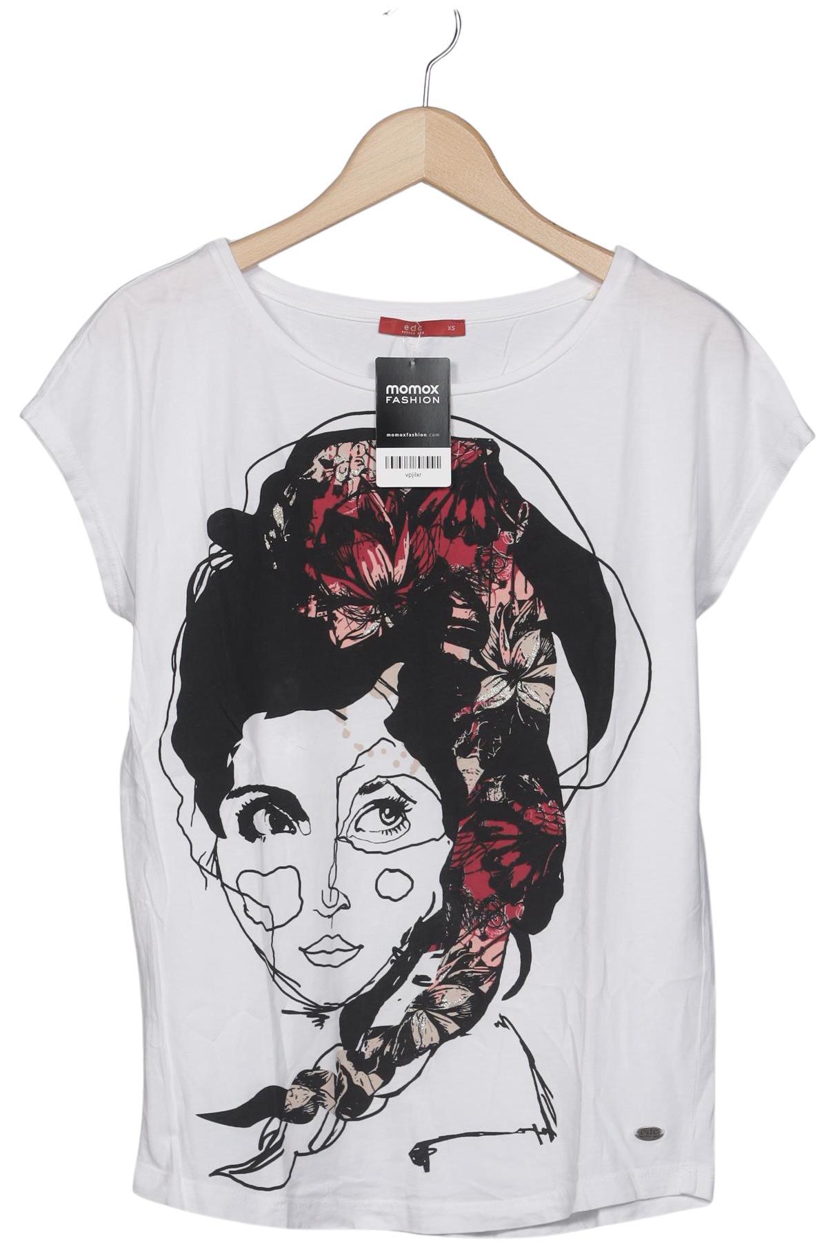 

edc by Esprit Damen T-Shirt, weiß, Gr. 34