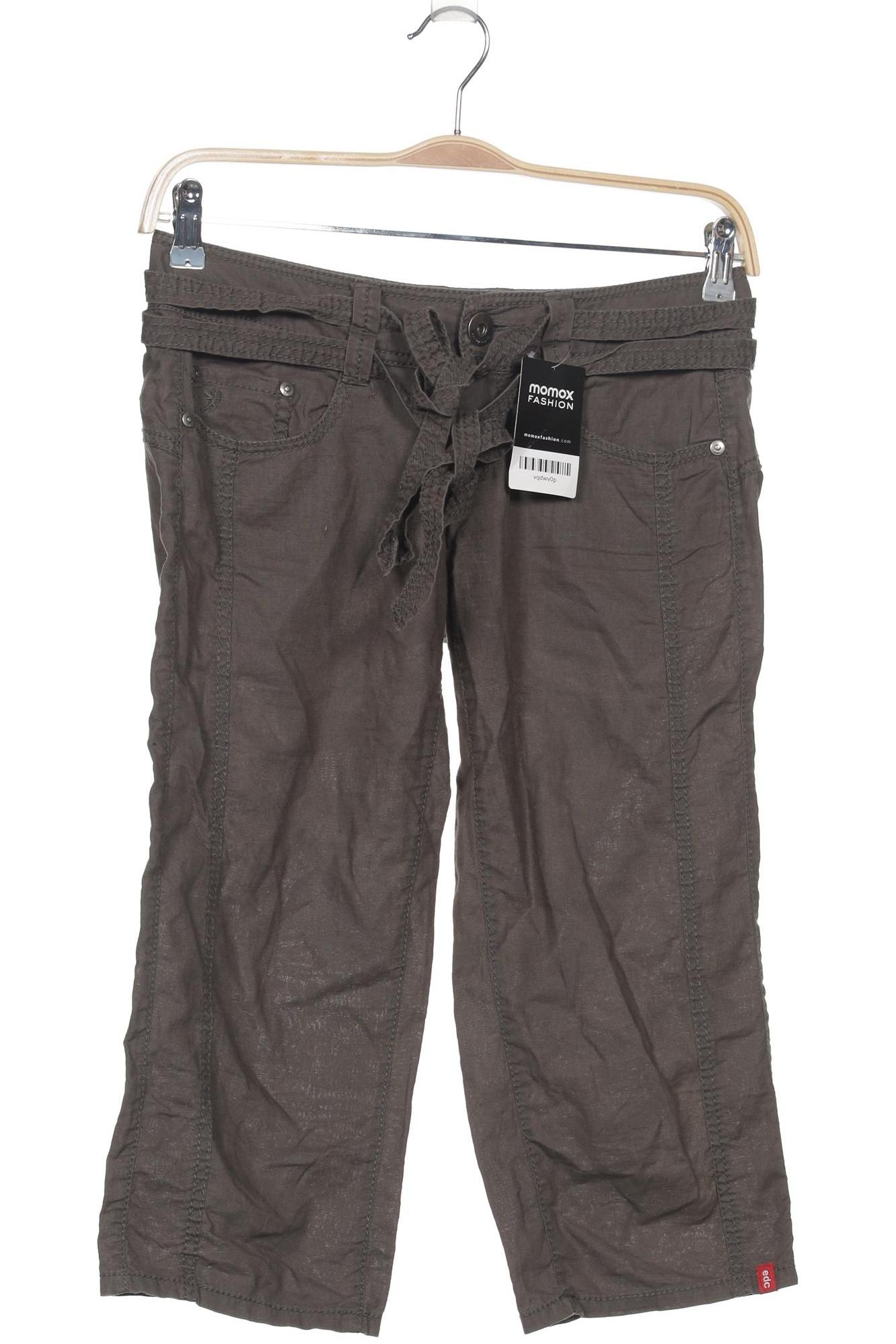 

edc by Esprit Damen Stoffhose, grün, Gr. 34