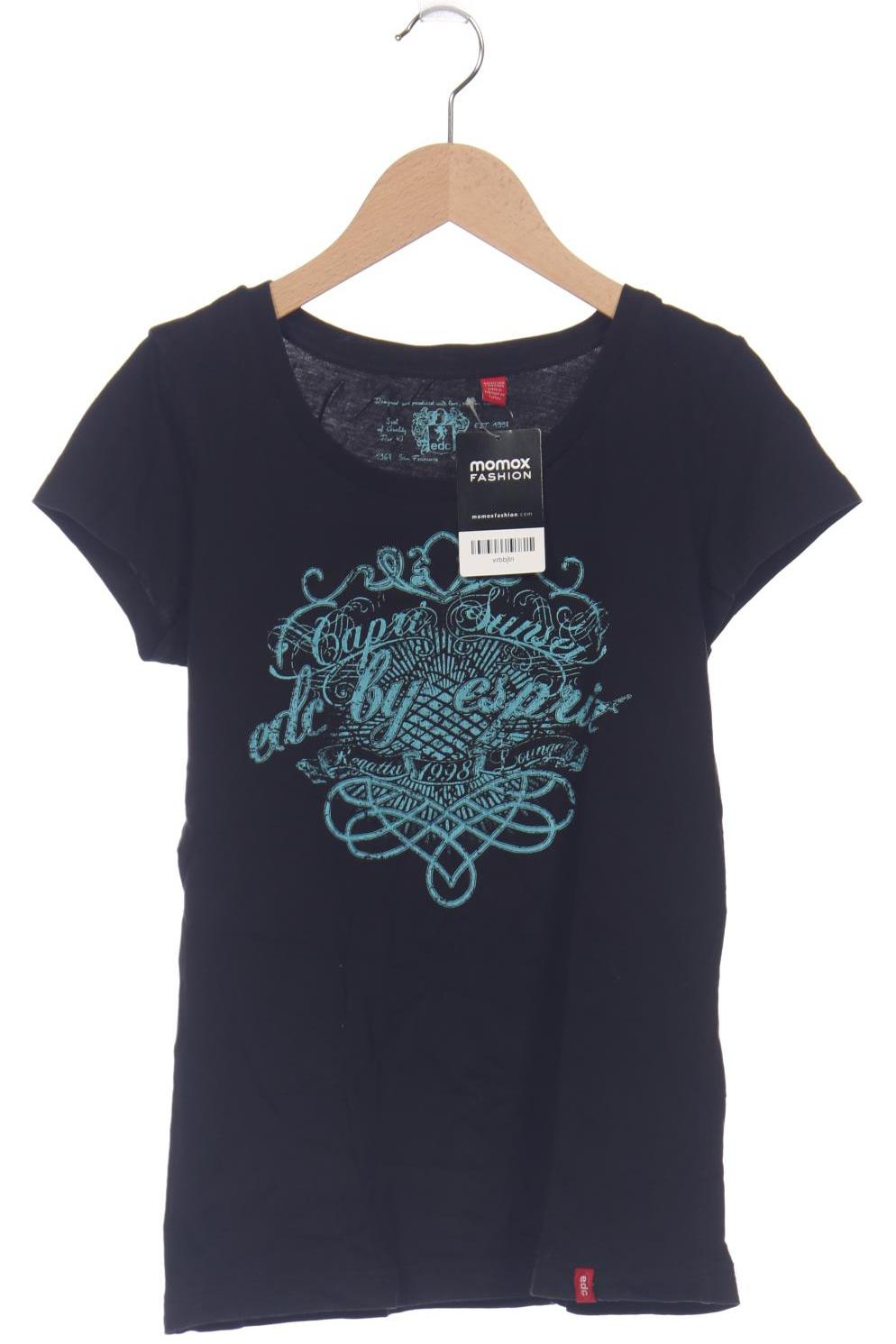

edc by Esprit Damen T-Shirt, schwarz, Gr. 38