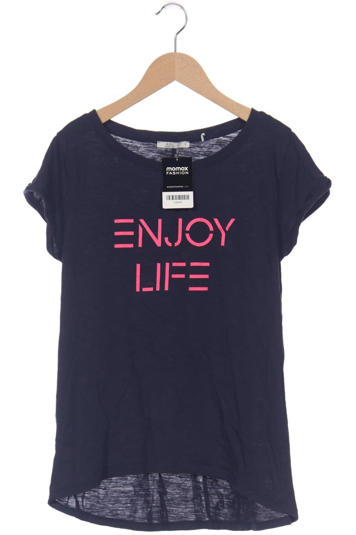 

edc by Esprit Damen T-Shirt, marineblau, Gr. 36