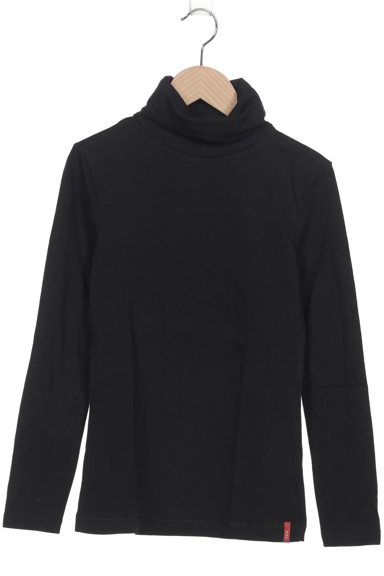 

edc by Esprit Damen Langarmshirt, schwarz, Gr. 38