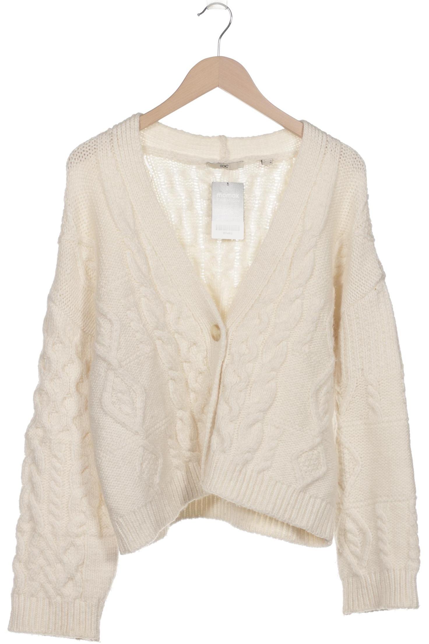 

edc by Esprit Damen Strickjacke, cremeweiß, Gr. 36