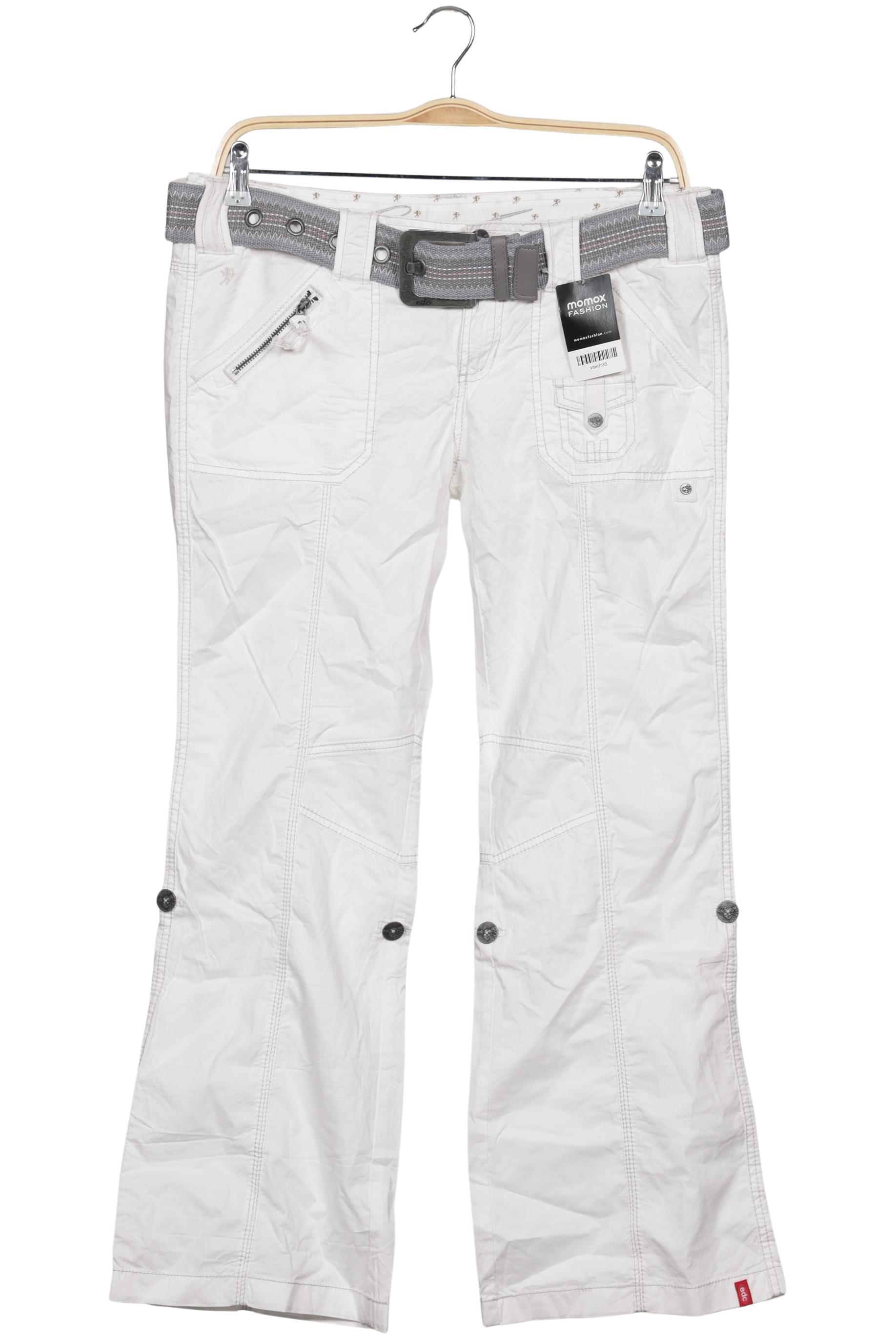 

edc by Esprit Damen Stoffhose, weiß, Gr. 40