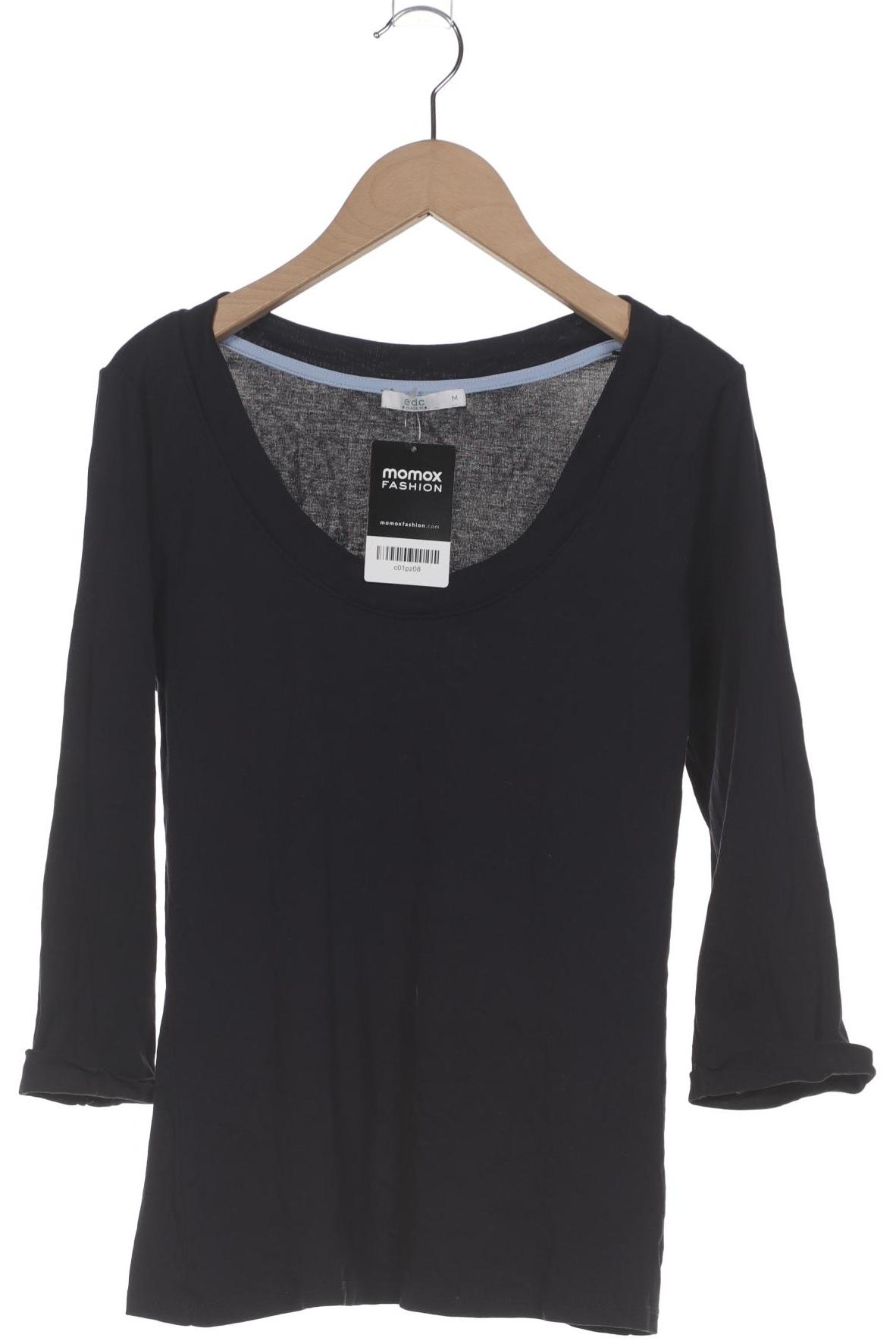 

edc by Esprit Damen Langarmshirt, marineblau, Gr. 38