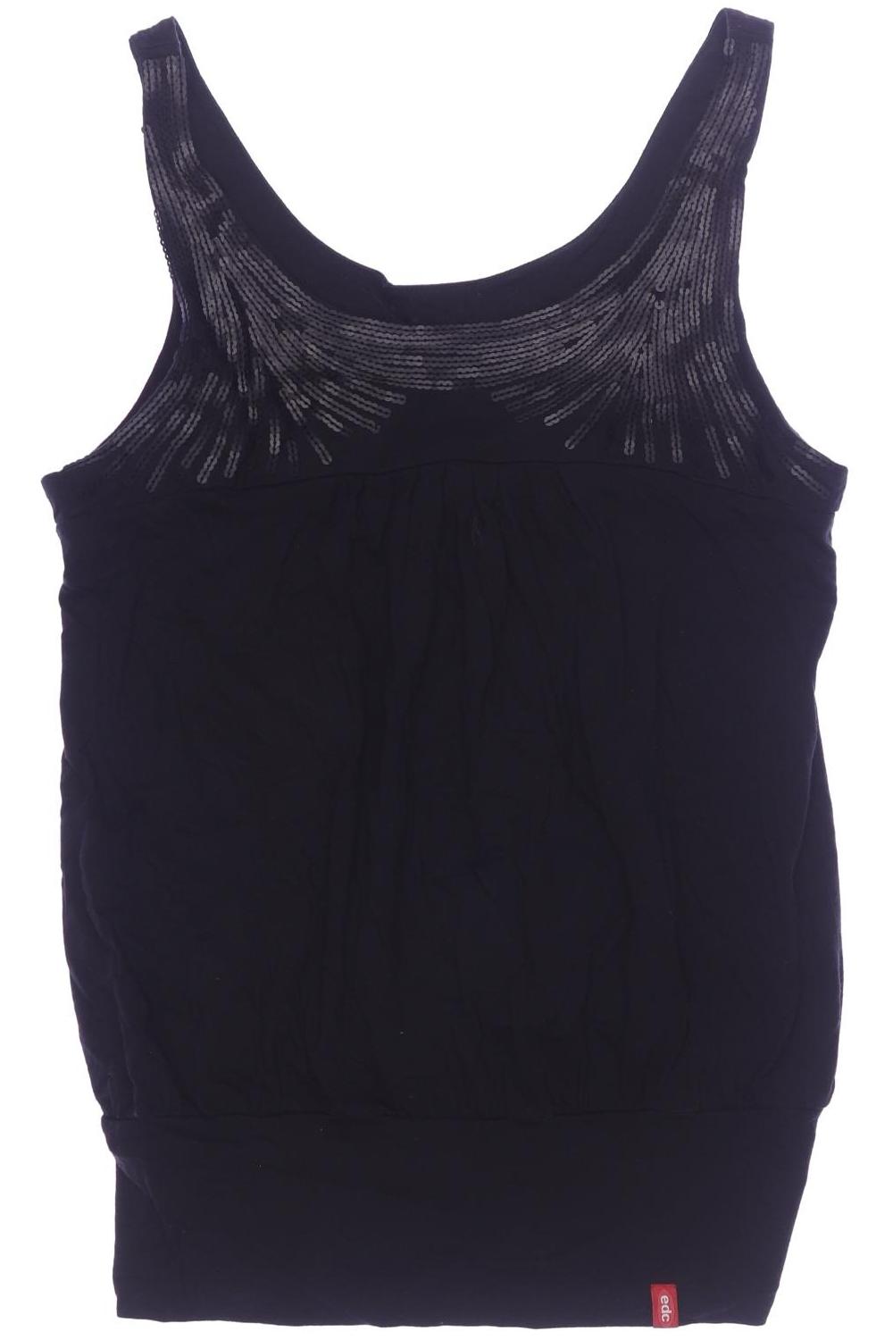 

edc by Esprit Damen Top, schwarz, Gr. 38