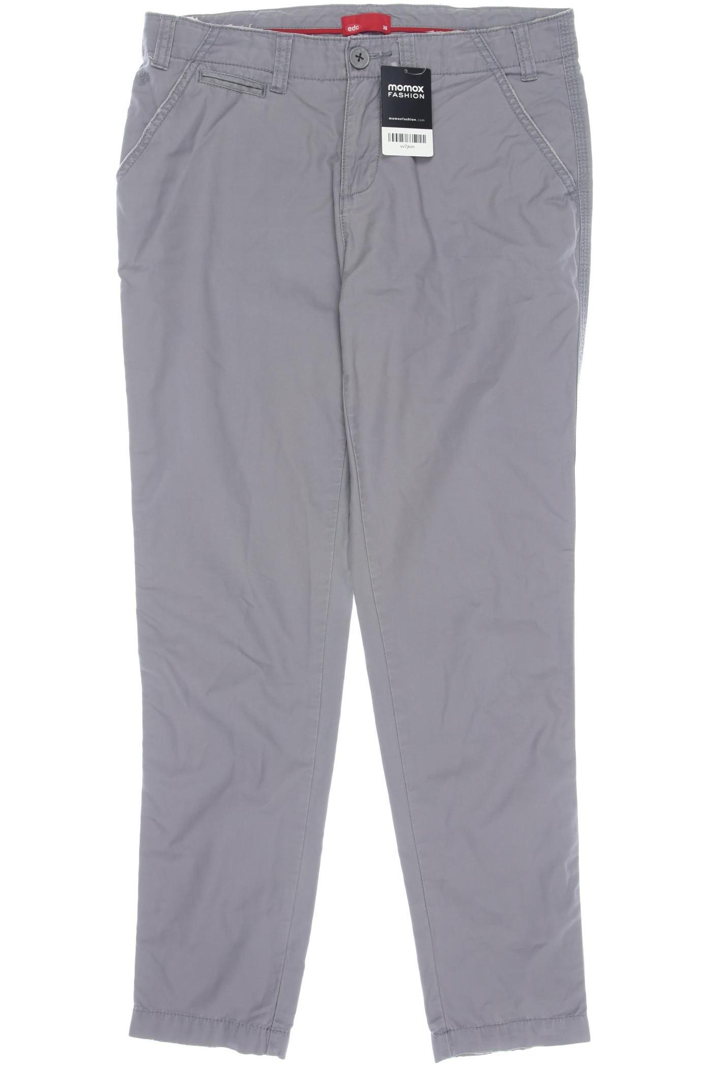 

edc by Esprit Damen Stoffhose, grau, Gr. 36
