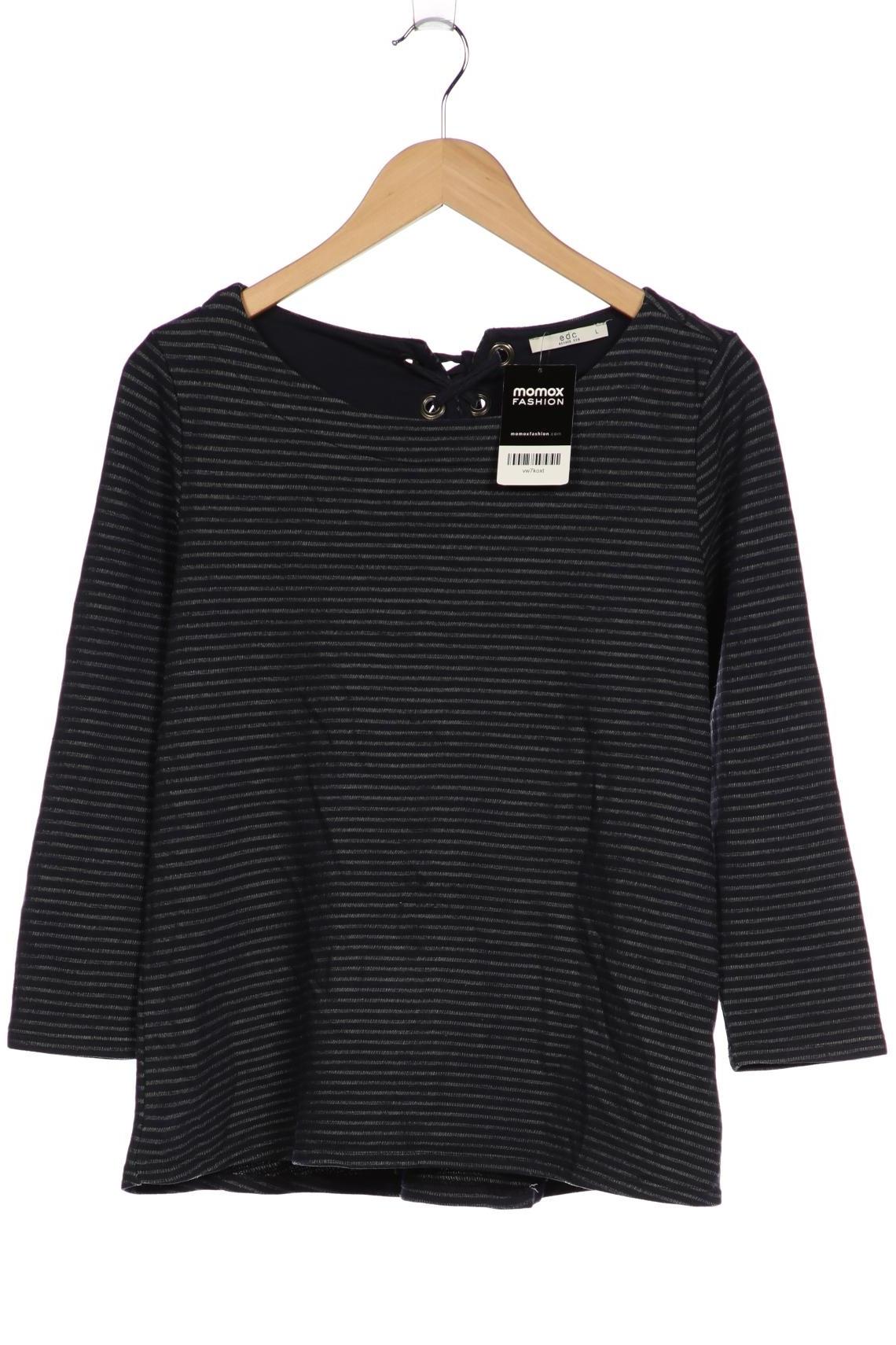 

edc by Esprit Damen Langarmshirt, marineblau, Gr. 42