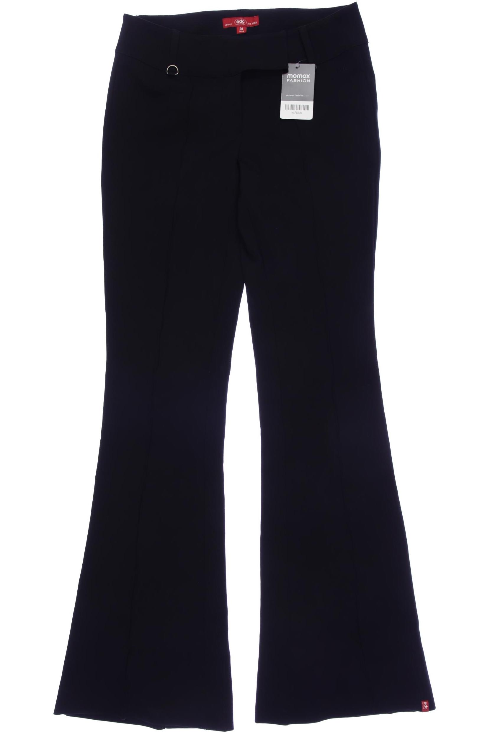 

edc by Esprit Damen Stoffhose, schwarz, Gr. 38