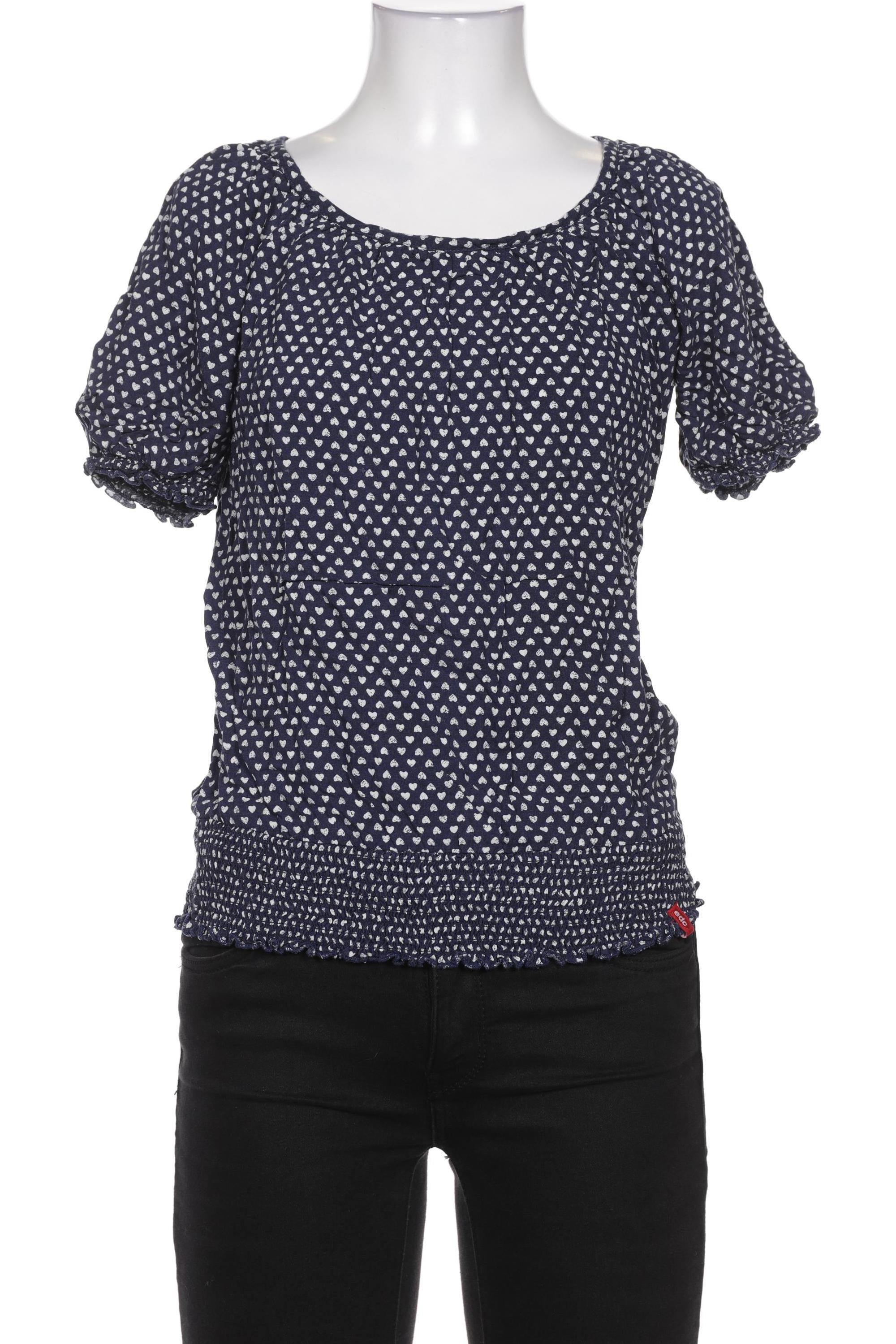 

edc by Esprit Damen Bluse, marineblau, Gr. 34