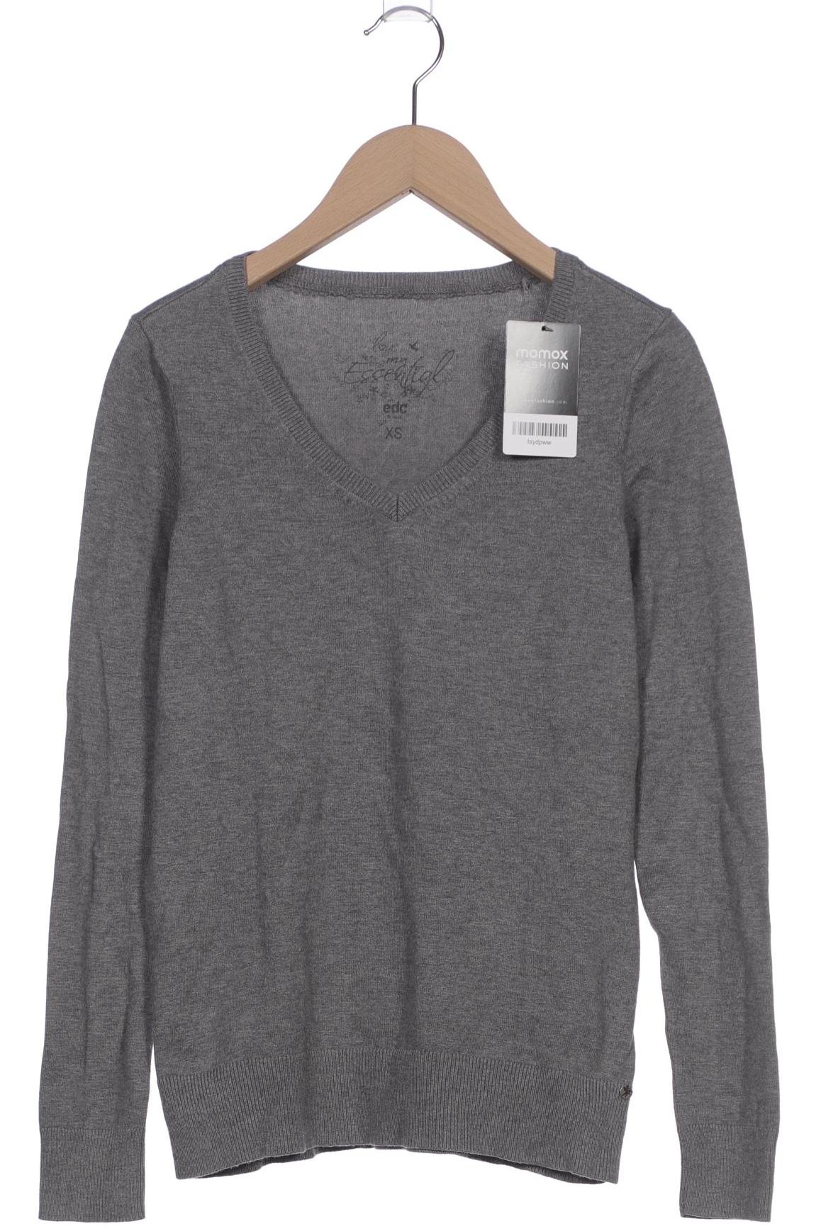 

edc by Esprit Damen Pullover, grau, Gr. 34