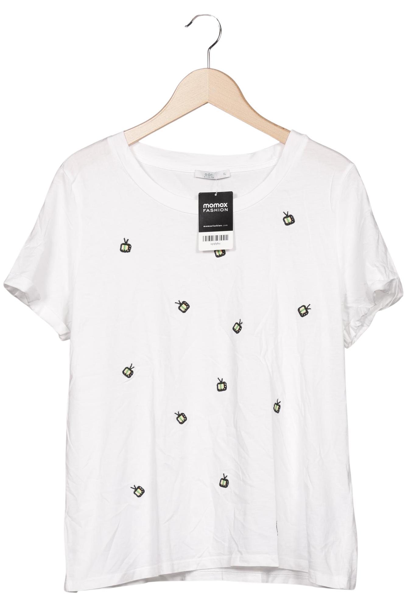 

edc by Esprit Damen T-Shirt, weiß, Gr. 44