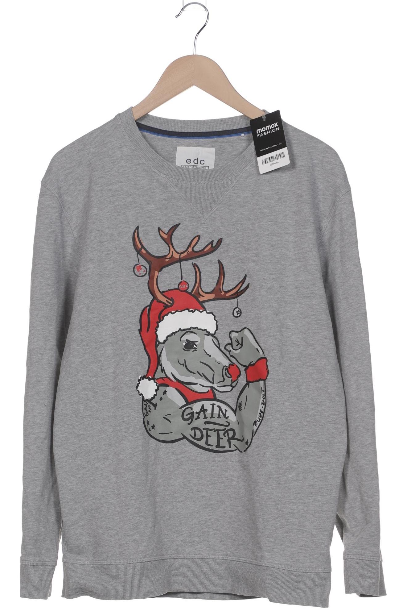 

edc by Esprit Herren Sweatshirt, grau, Gr. 54