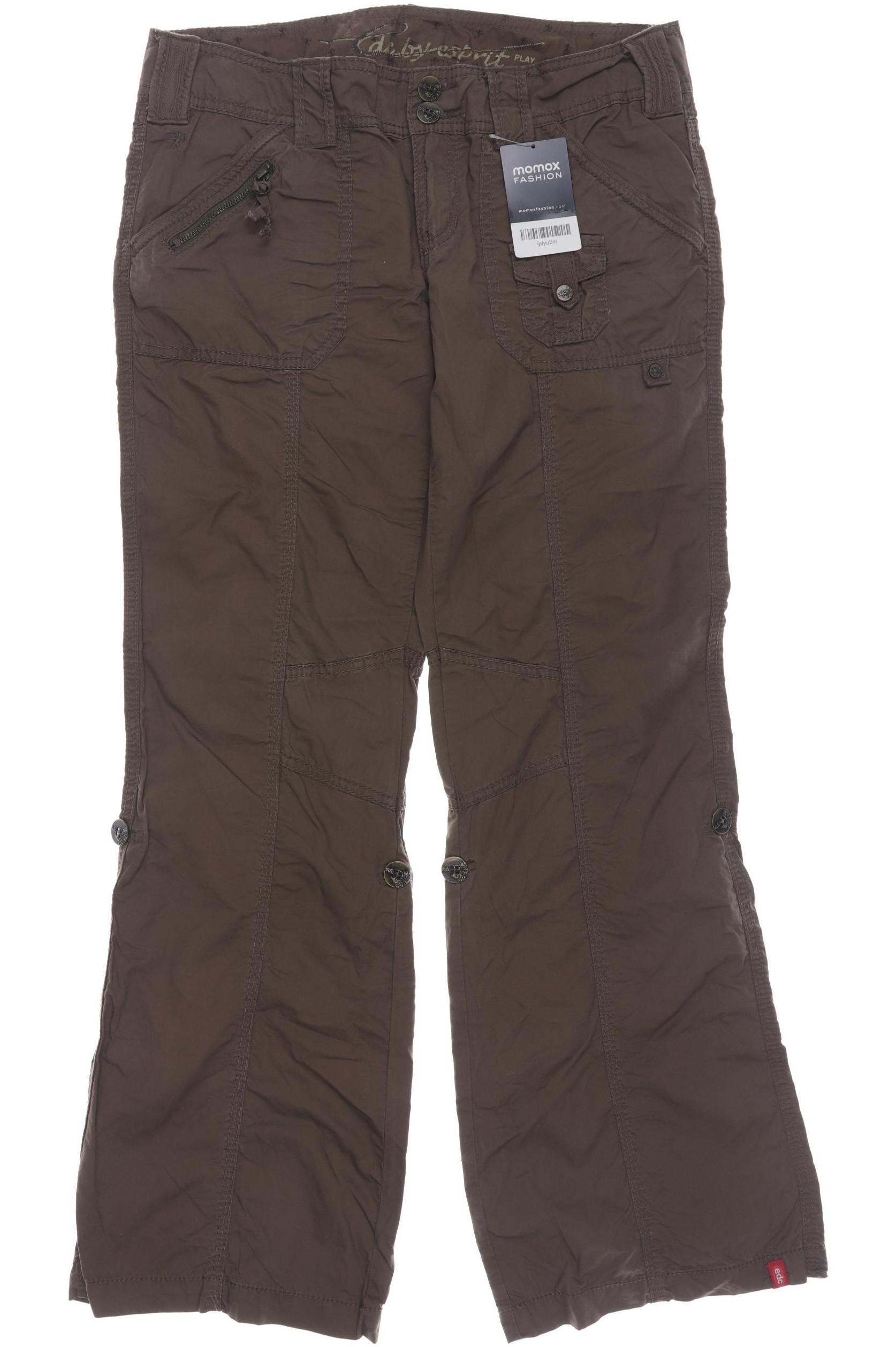 

edc by Esprit Damen Stoffhose, braun, Gr. 38