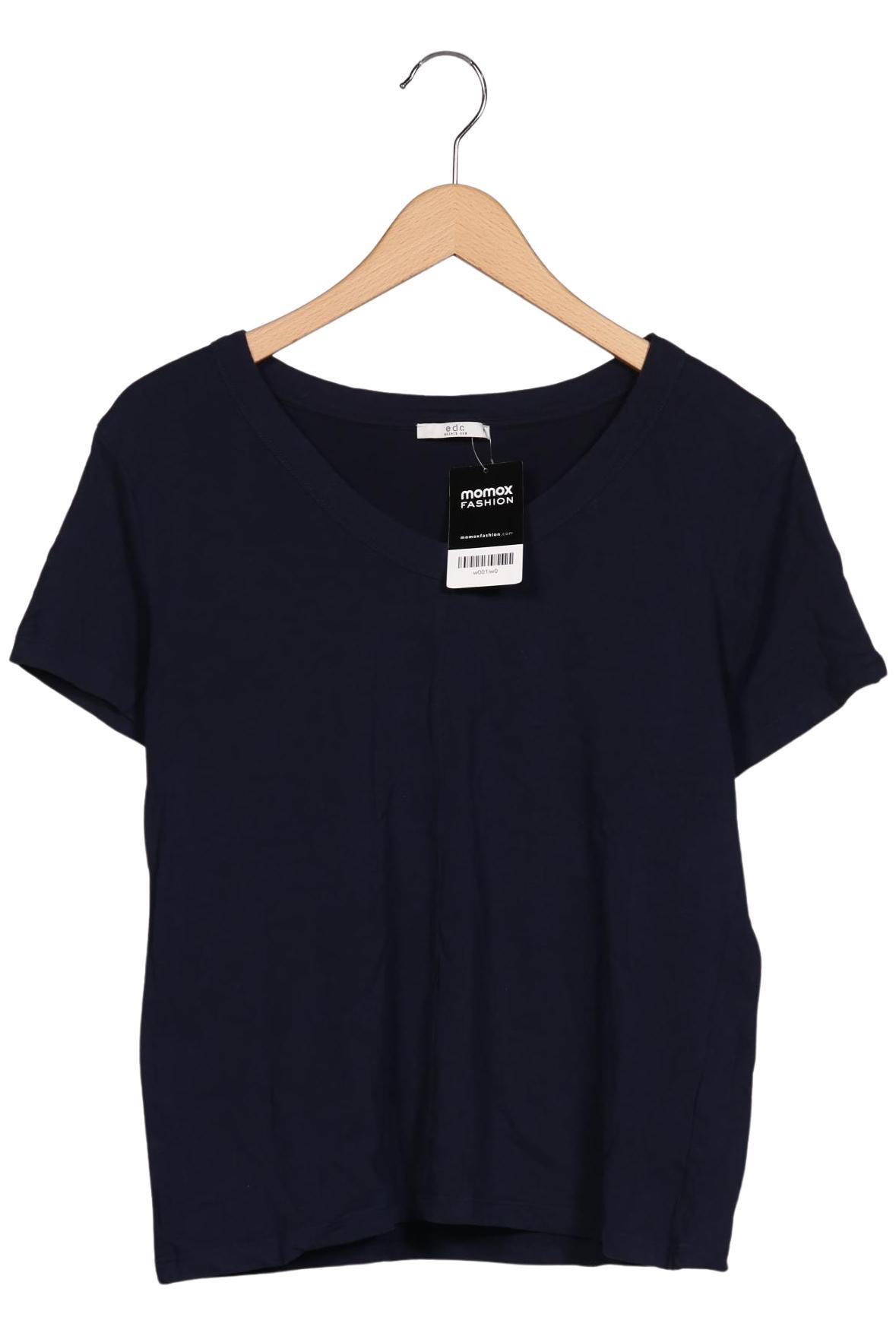 

edc by Esprit Damen T-Shirt, marineblau, Gr. 38