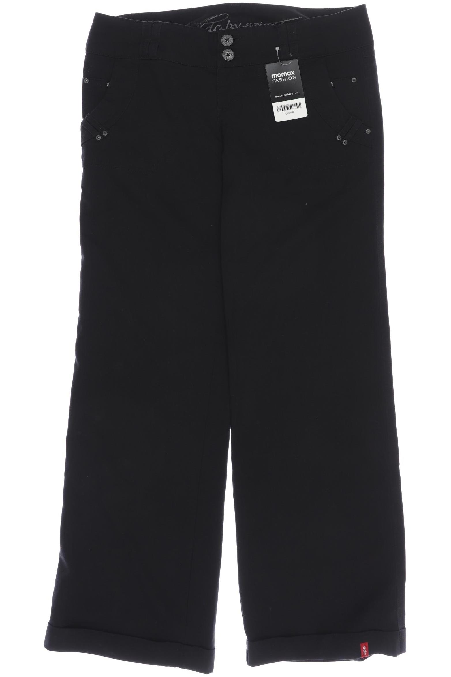 

edc by Esprit Damen Stoffhose, schwarz, Gr. 38