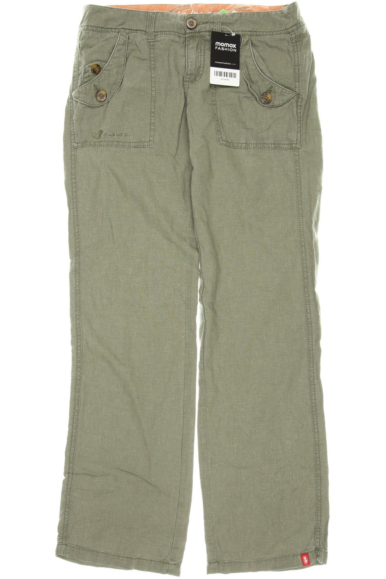 

edc by Esprit Damen Stoffhose, grün, Gr. 32