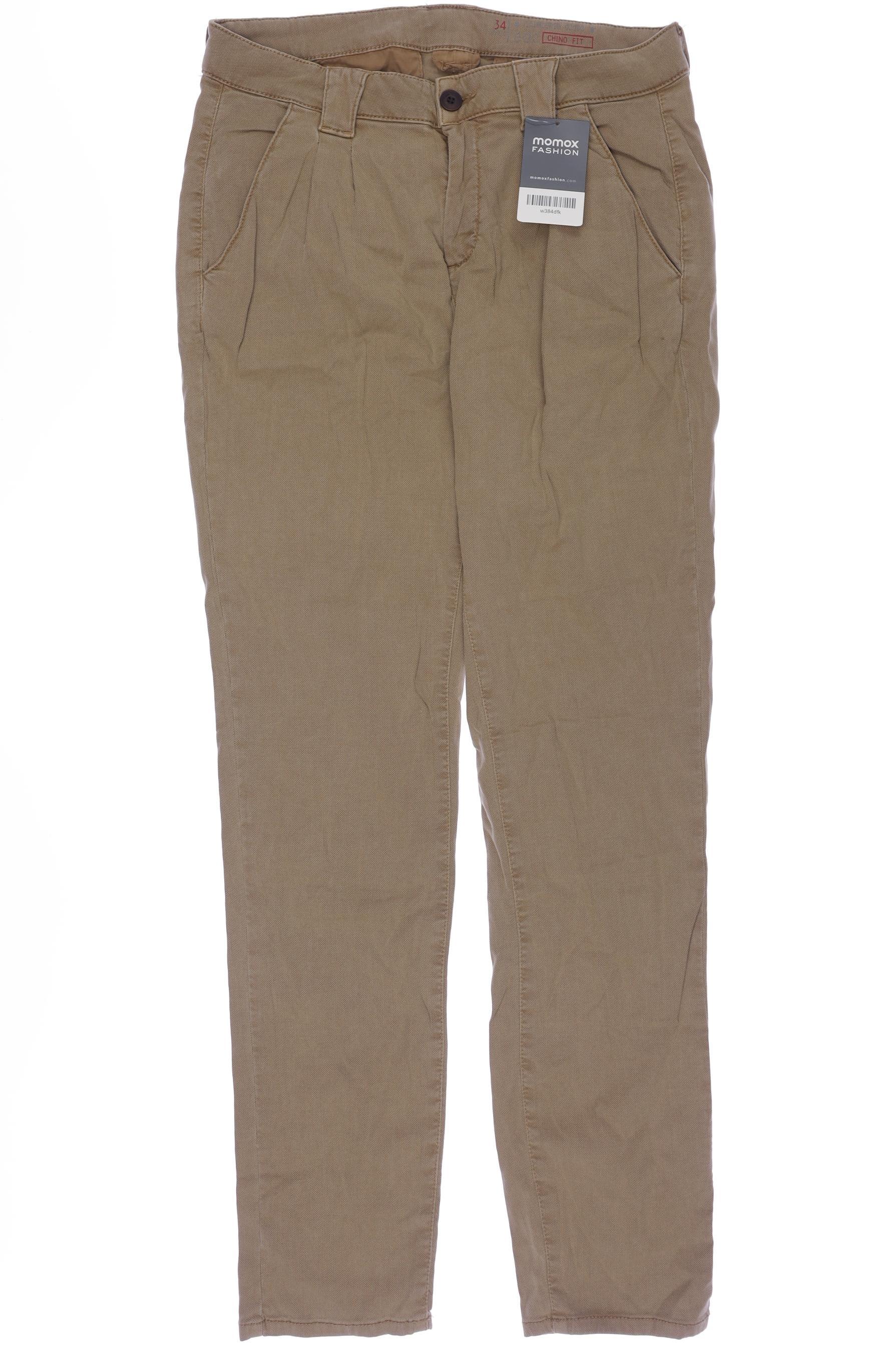 

edc by Esprit Damen Stoffhose, braun, Gr. 34