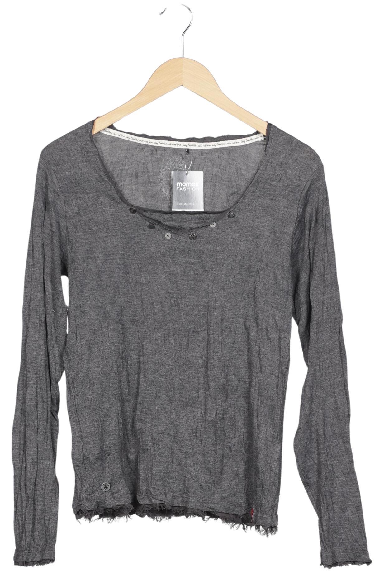 

edc by Esprit Damen Langarmshirt, grau, Gr. 36