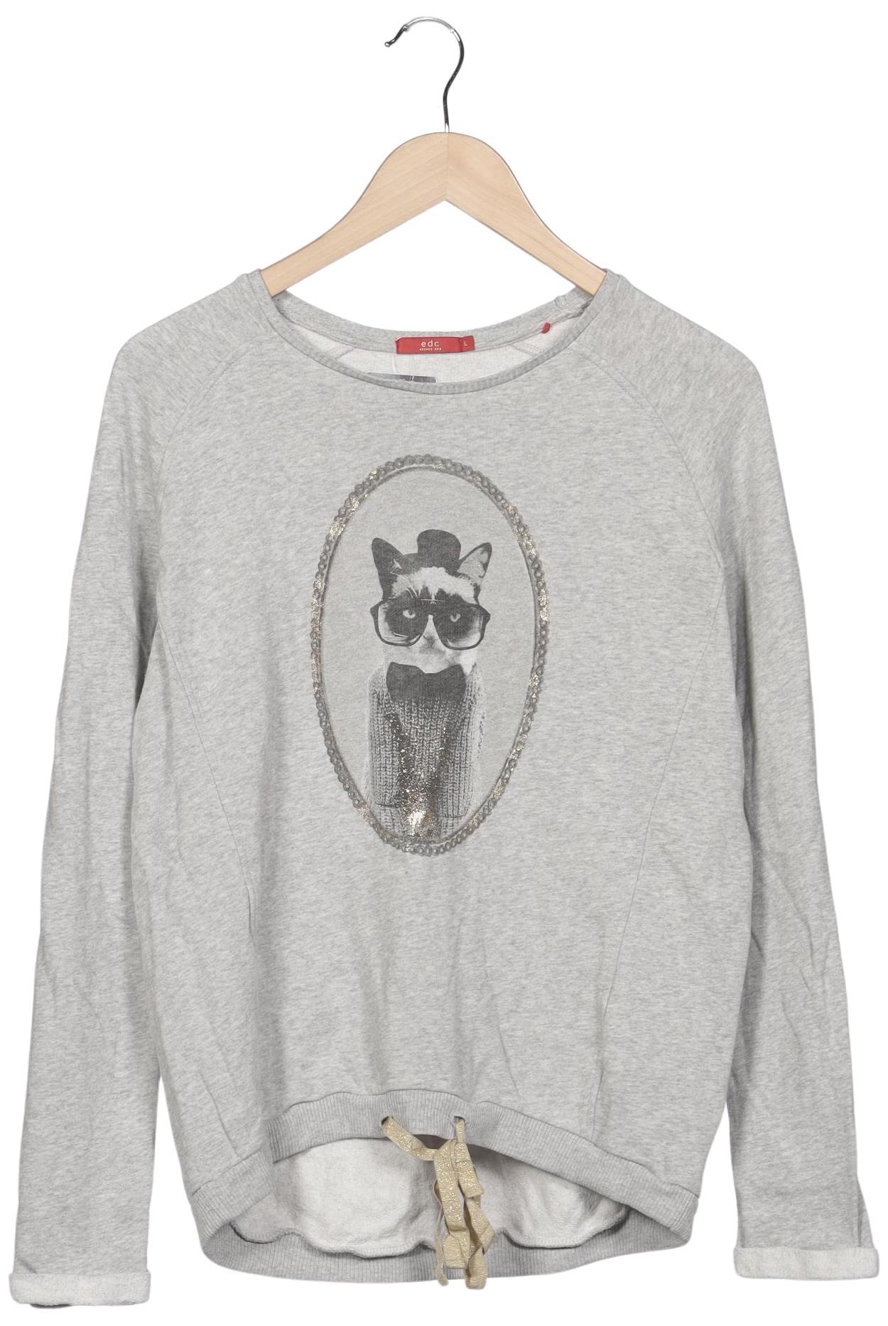 

edc by Esprit Damen Sweatshirt, grau, Gr. 42