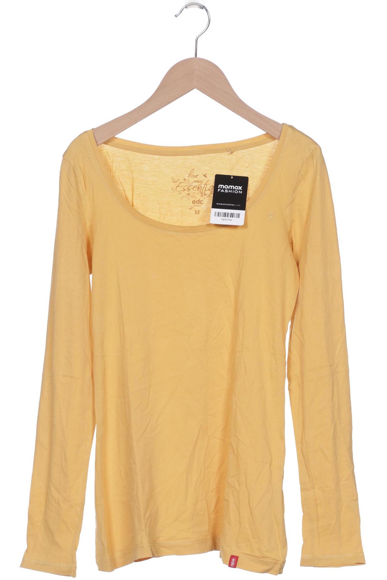 

edc by Esprit Damen Langarmshirt, gelb, Gr. 38