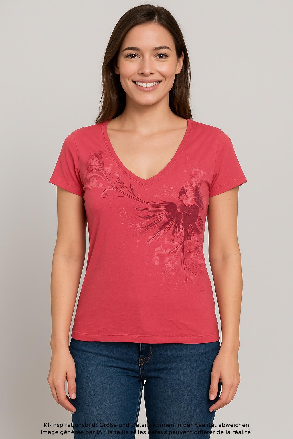 

edc by Esprit Damen T-Shirt, pink, Gr. 38