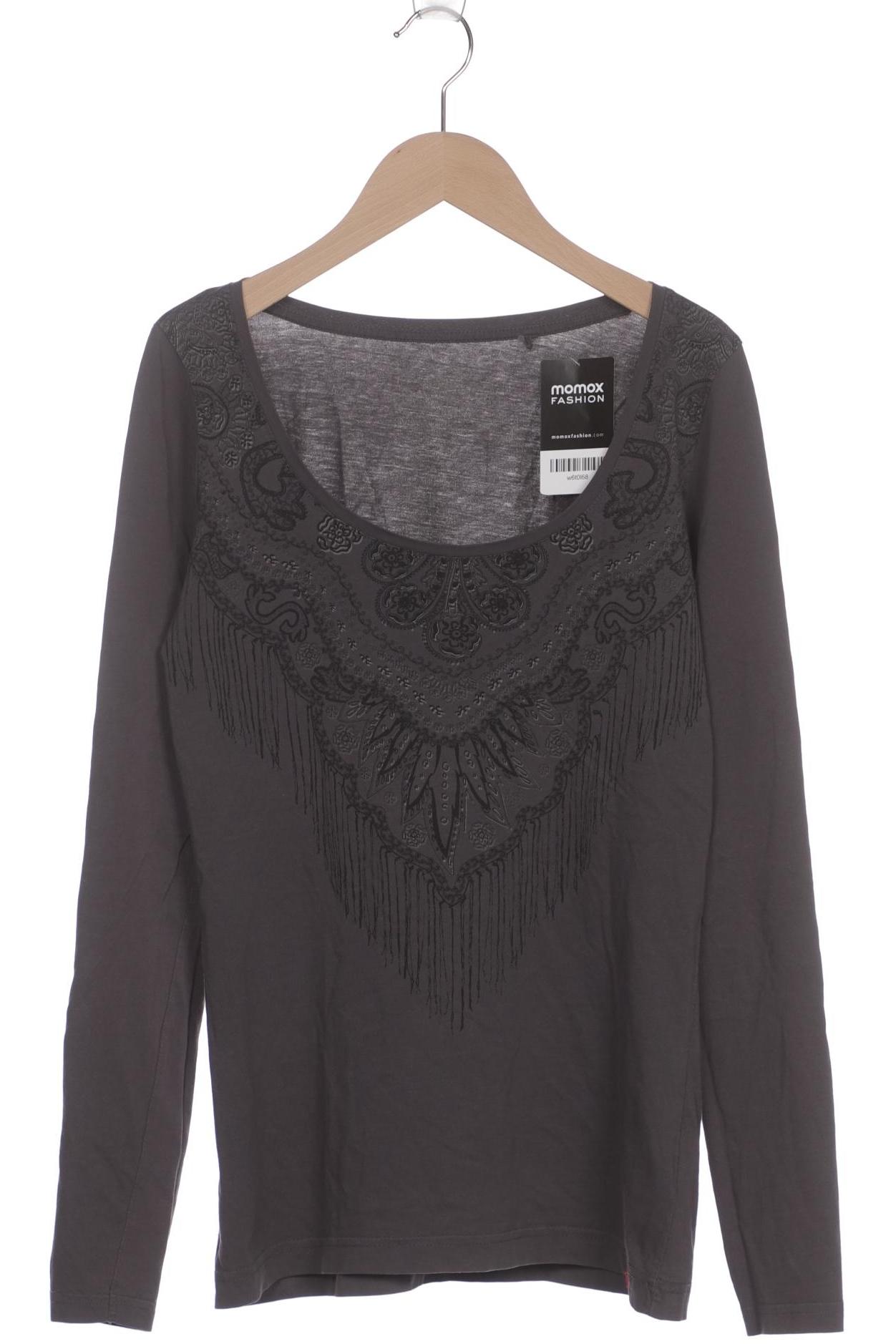 

edc by Esprit Damen Langarmshirt, grau, Gr. 38