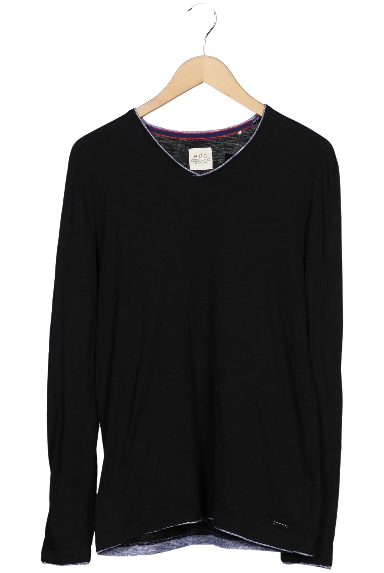 

edc by Esprit Herren Langarmshirt, schwarz, Gr. 52