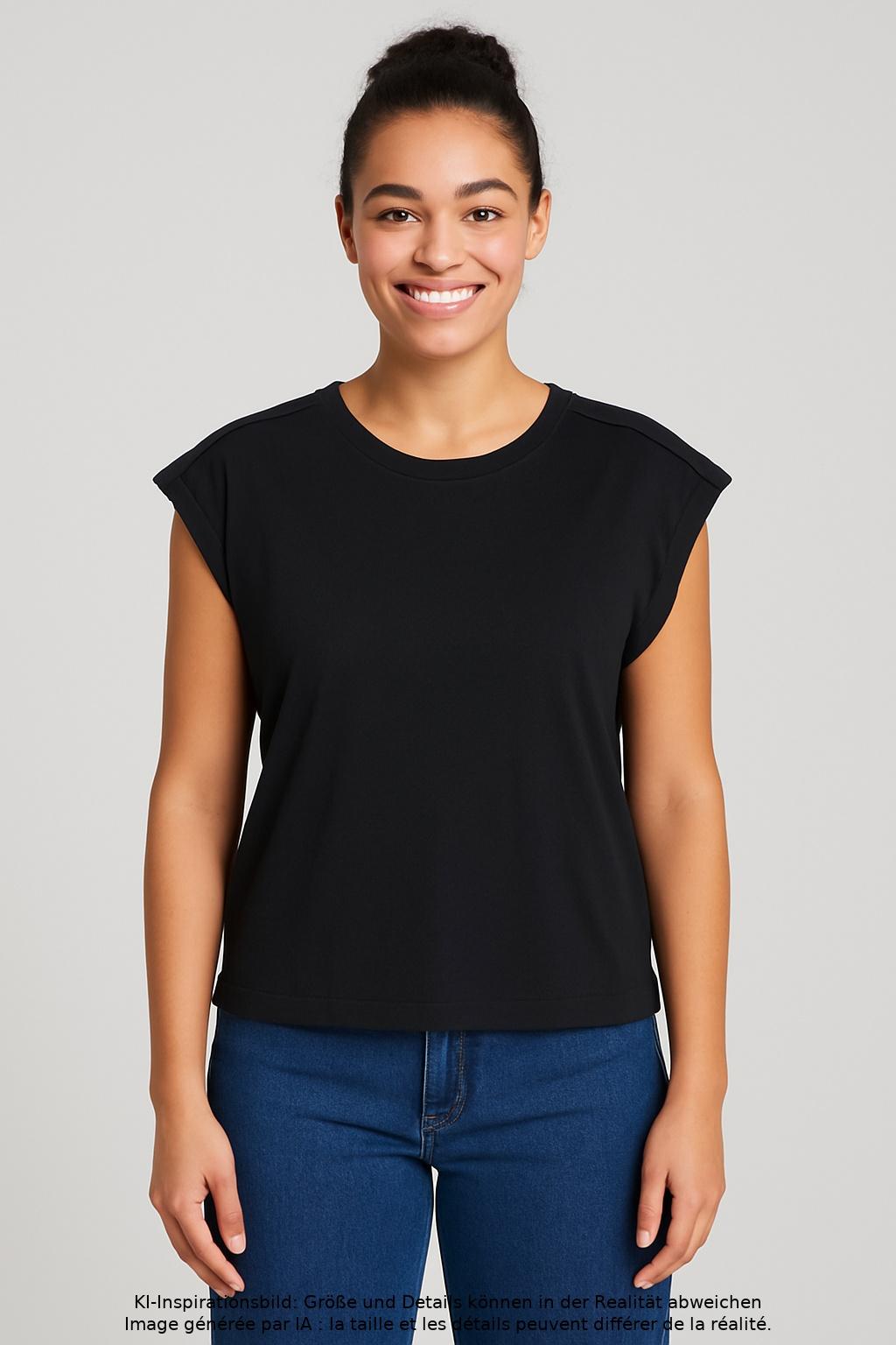 

edc by Esprit Damen T-Shirt, schwarz, Gr. 36