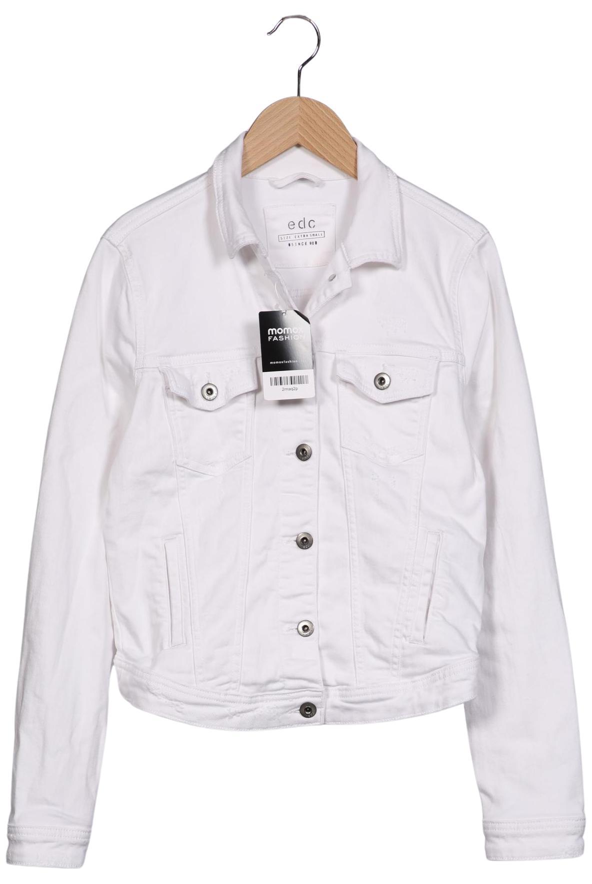 

edc by Esprit Damen Jacke, weiß, Gr. 34