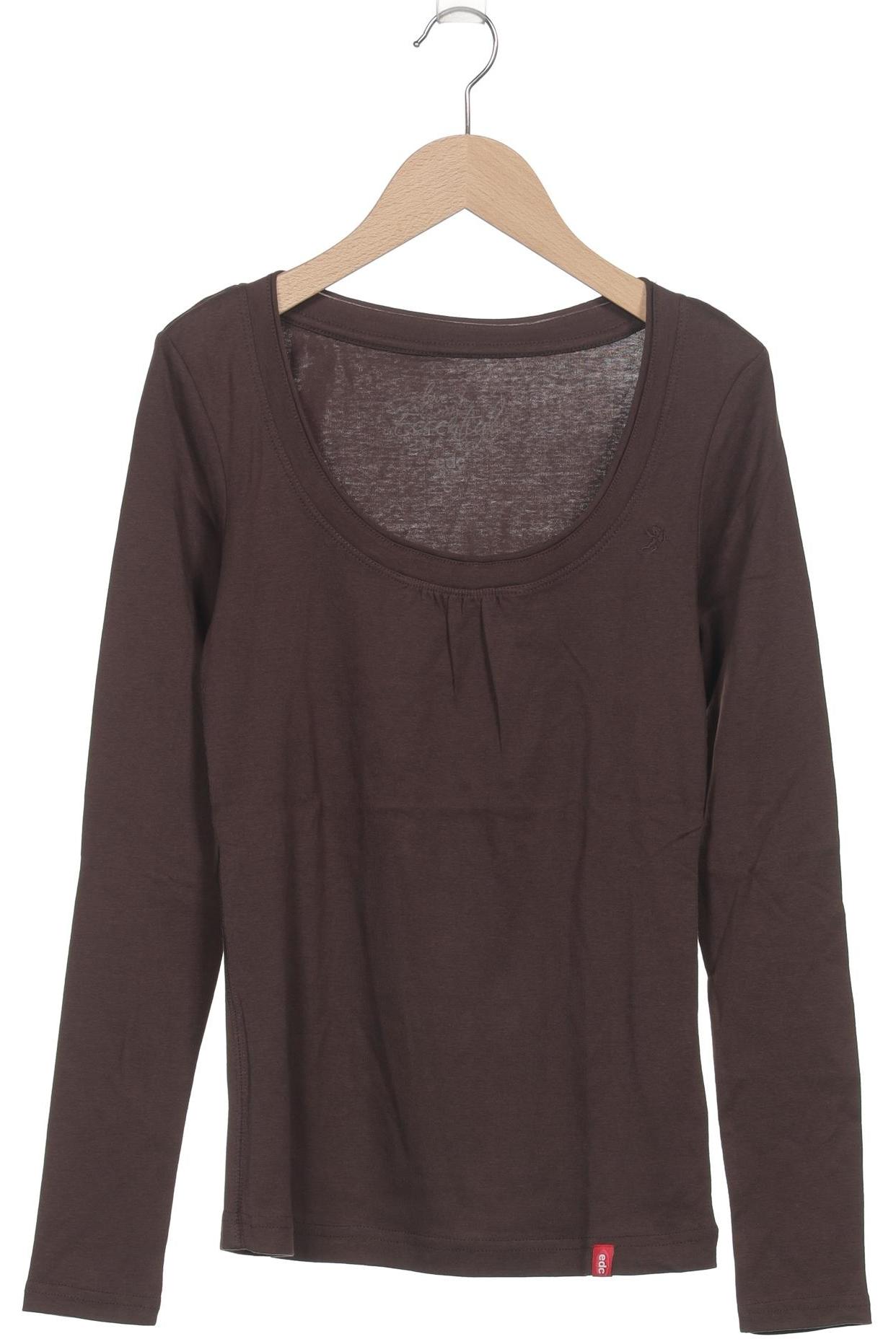 

edc by Esprit Damen Langarmshirt, braun, Gr. 36