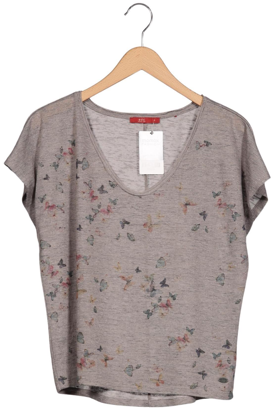 

edc by Esprit Damen T-Shirt, grau, Gr. 36