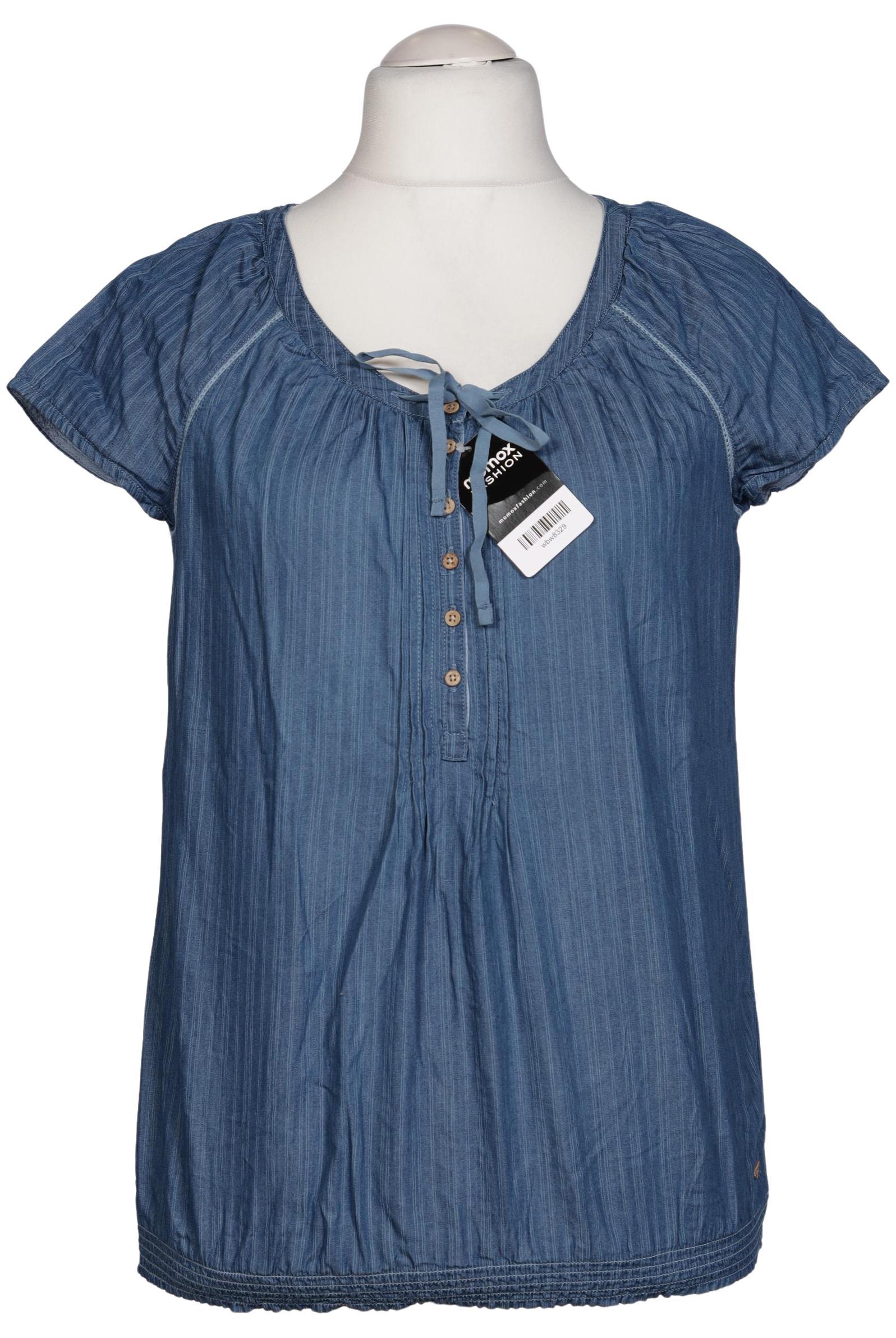 

edc by Esprit Damen Bluse, blau, Gr. 38