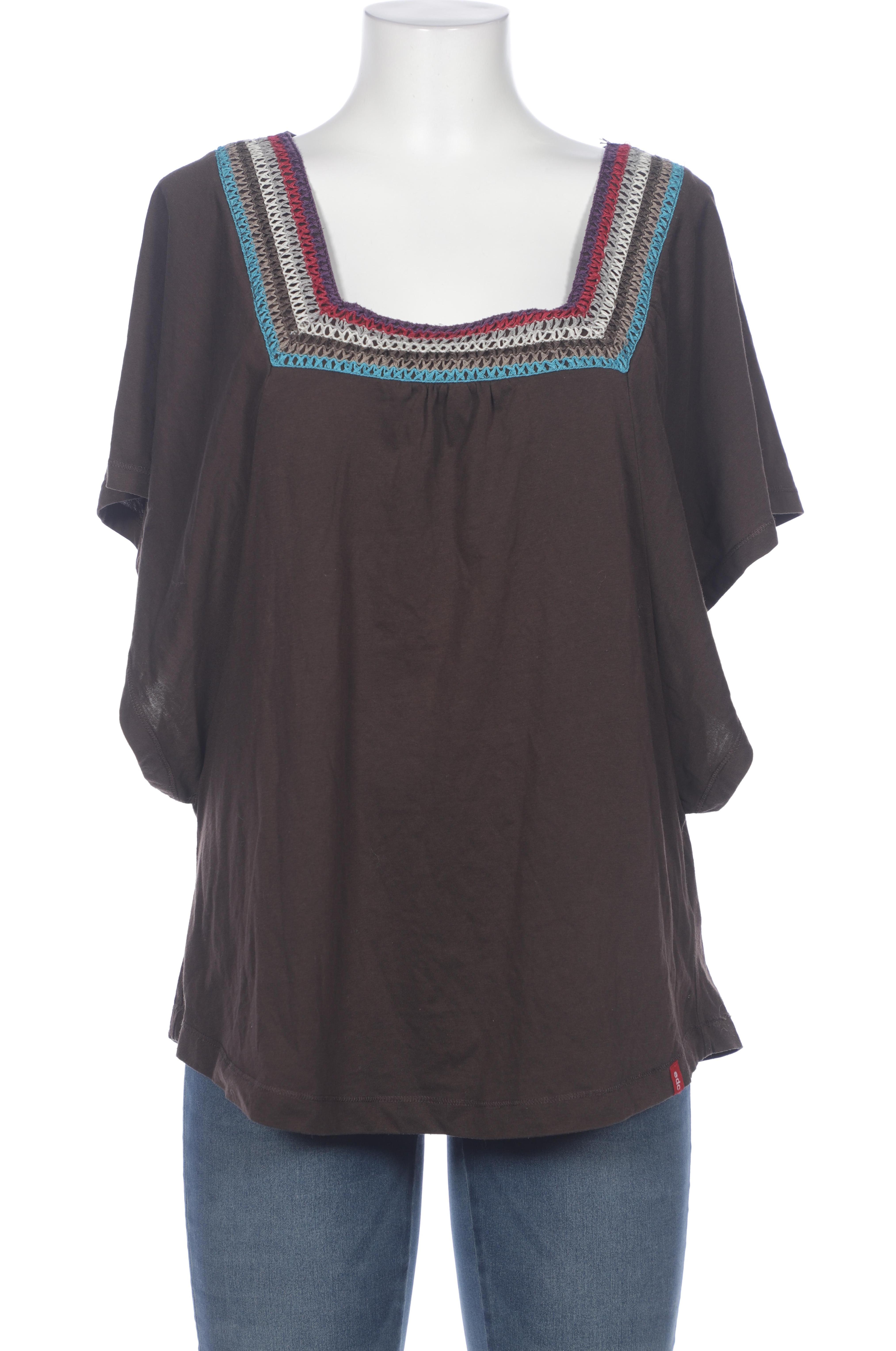 

edc by Esprit Damen T-Shirt, braun, Gr. 38
