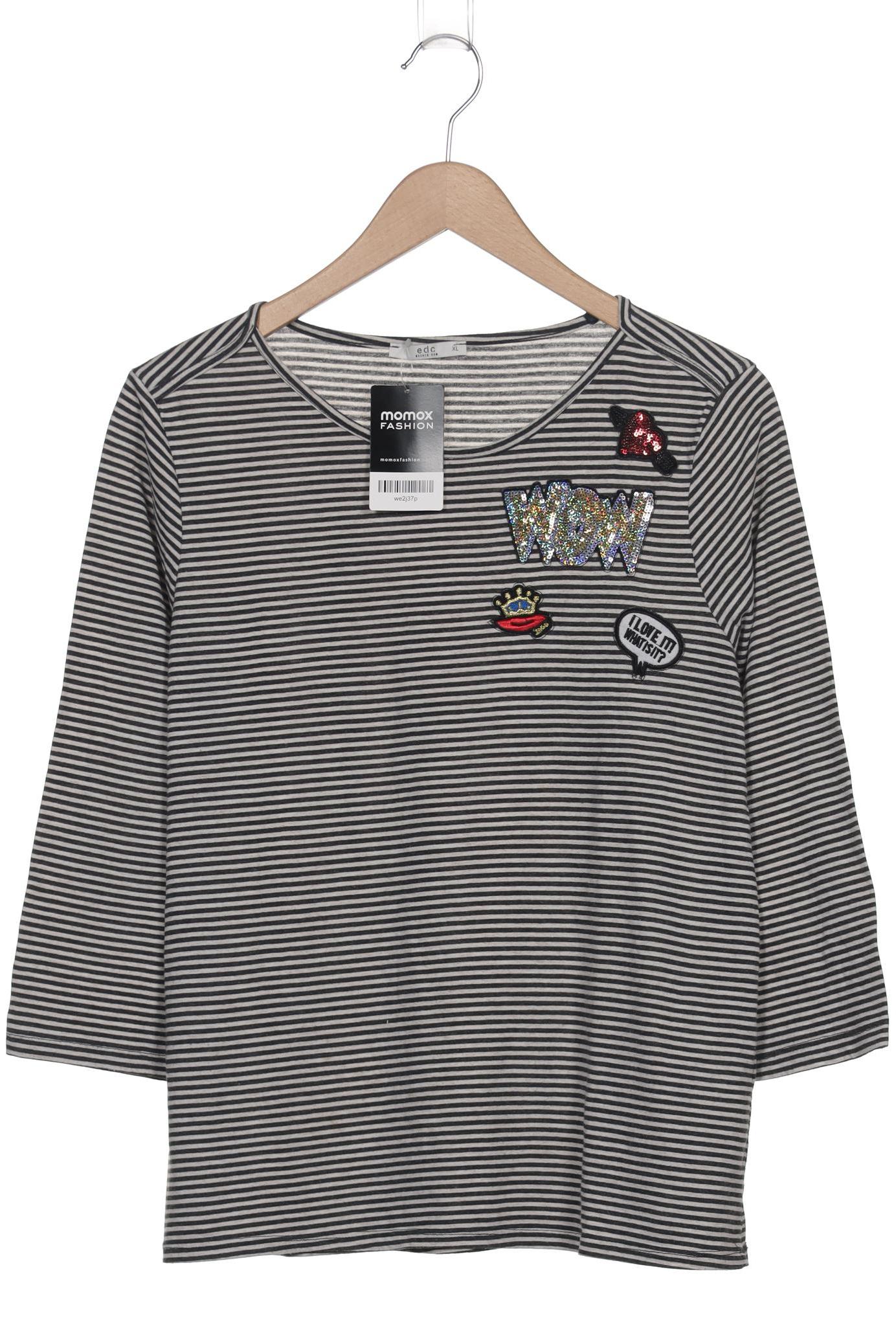 

edc by Esprit Damen Langarmshirt, schwarz, Gr. 44