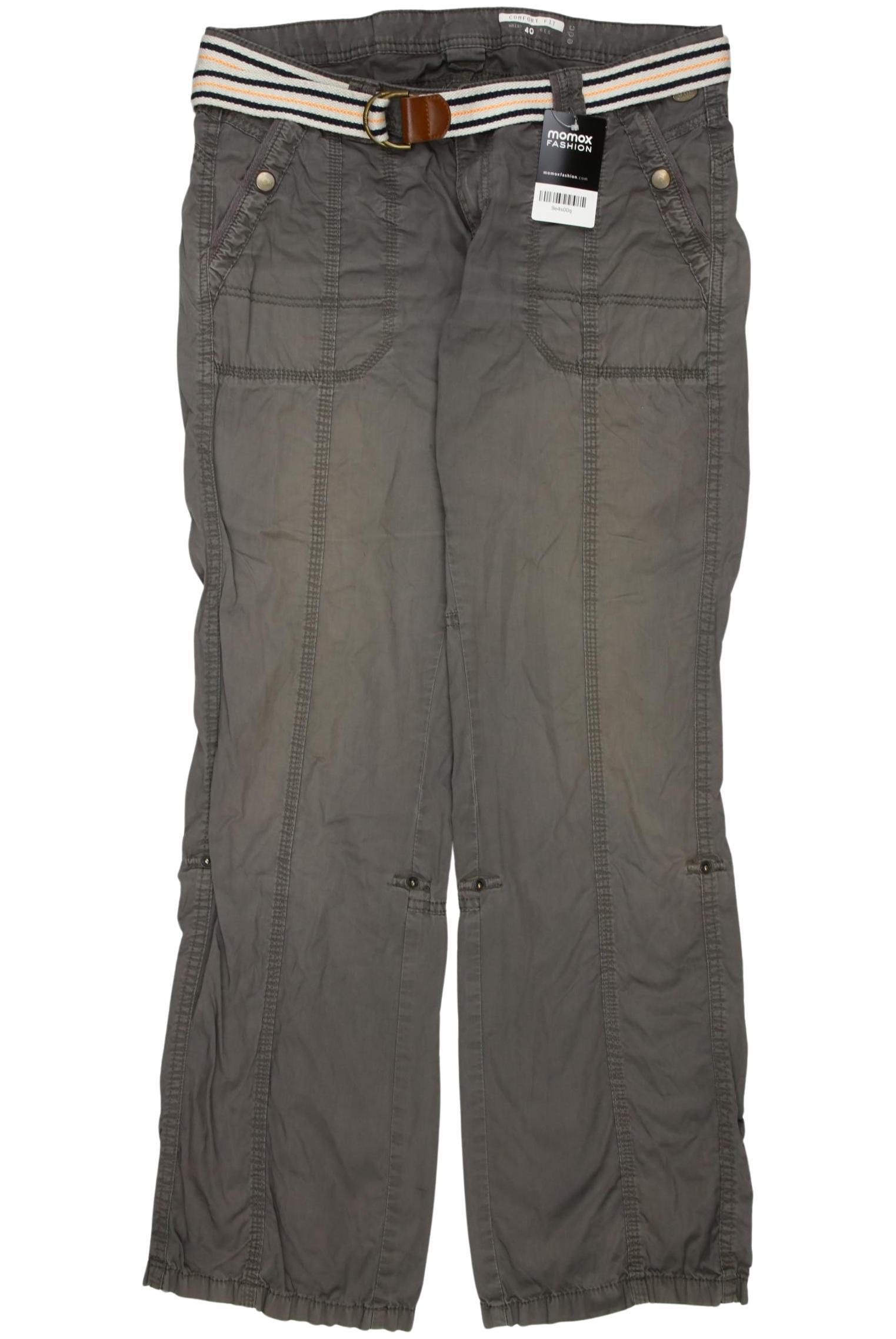 

edc by Esprit Damen Stoffhose, grau, Gr. 40
