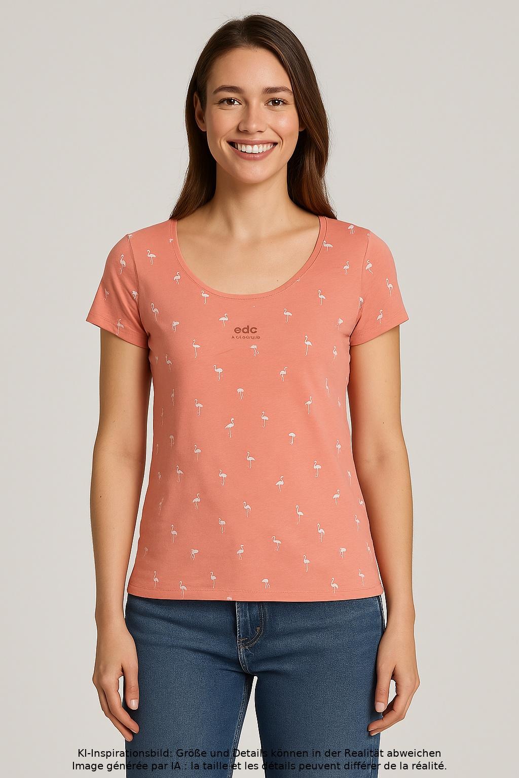 

edc by Esprit Damen T-Shirt, pink, Gr. 38