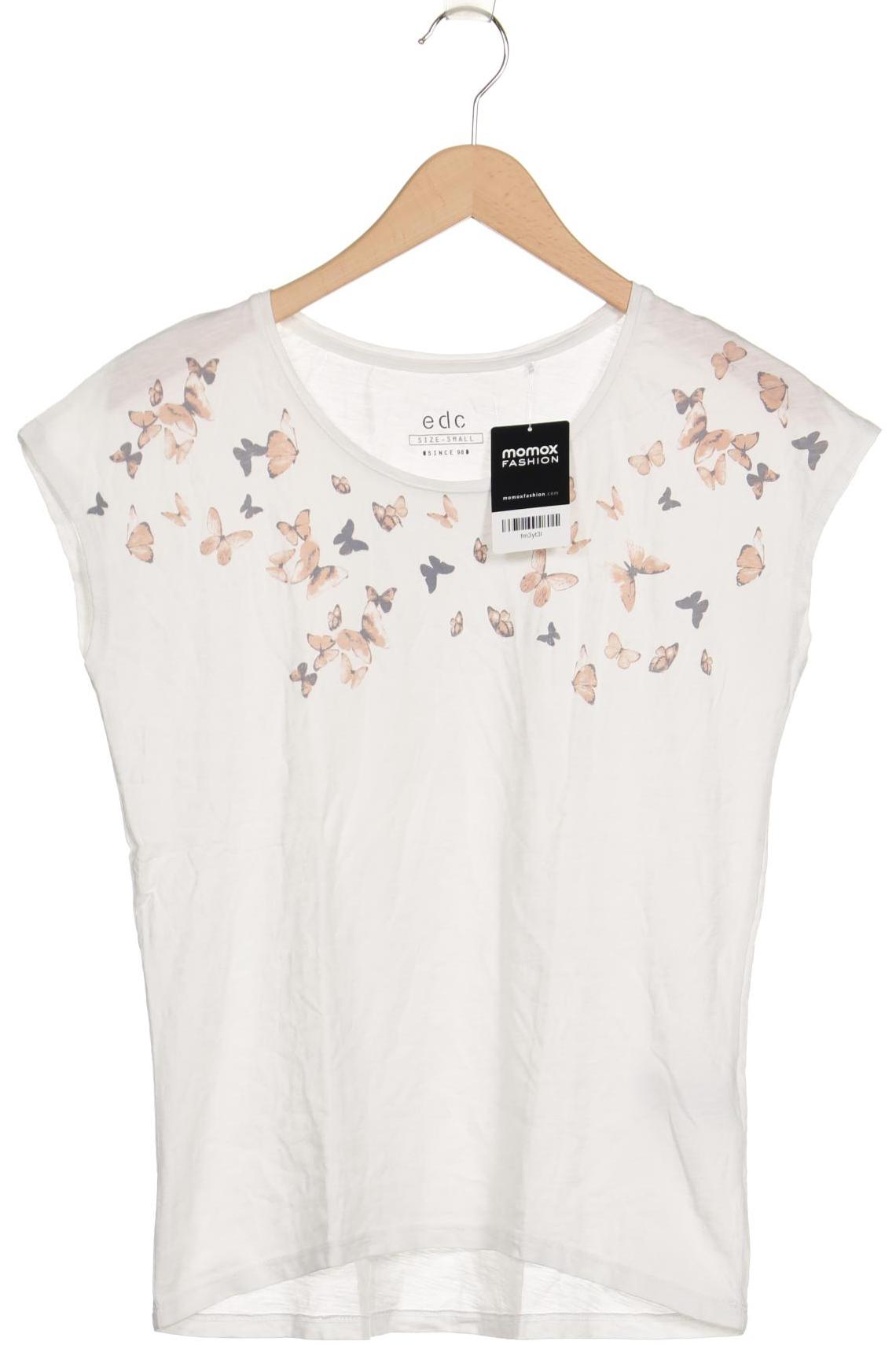 

edc by Esprit Damen T-Shirt, weiß, Gr. 36