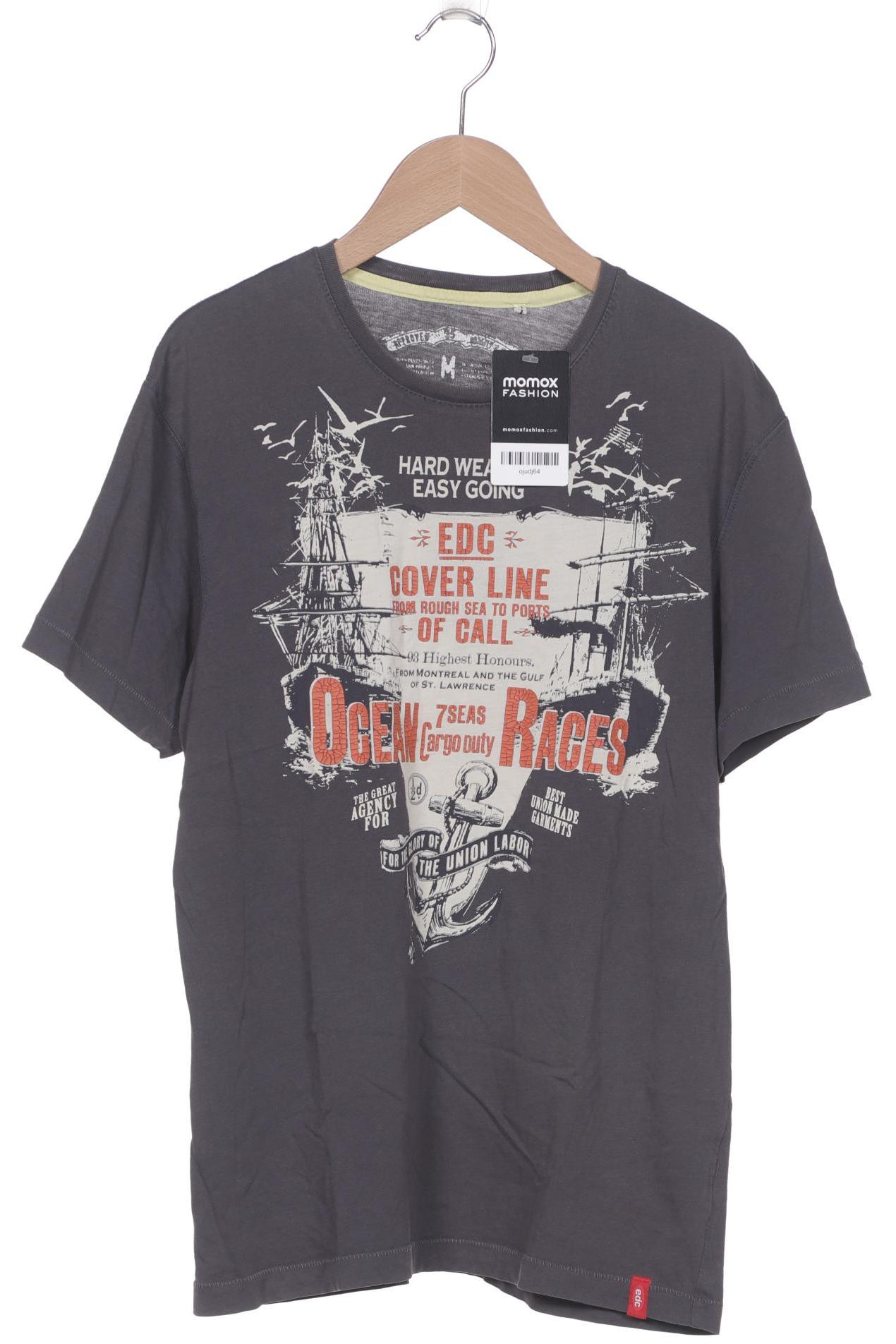 

edc by Esprit Herren T-Shirt, grau, Gr. 48