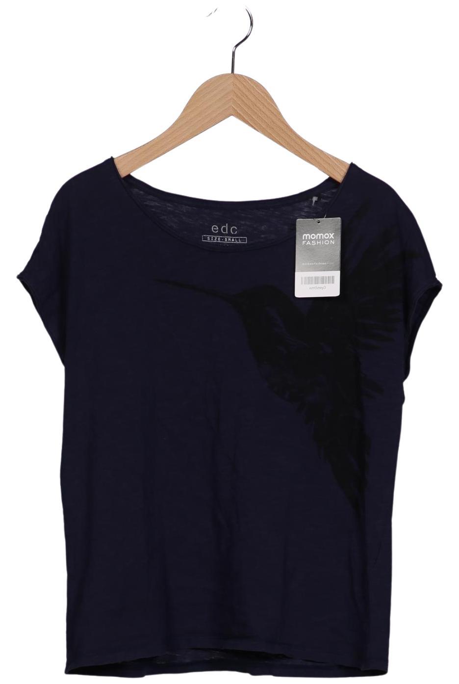 

edc by Esprit Damen T-Shirt, marineblau, Gr. 36