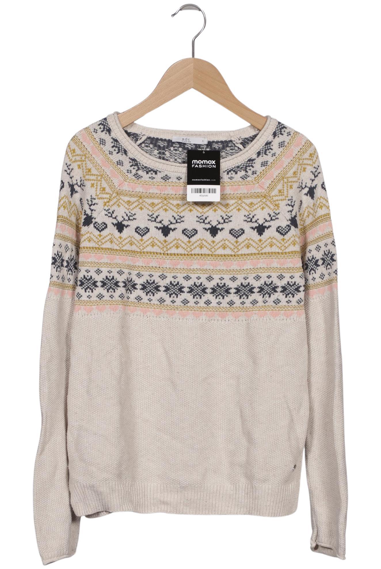 

edc by Esprit Damen Pullover, beige, Gr. 36